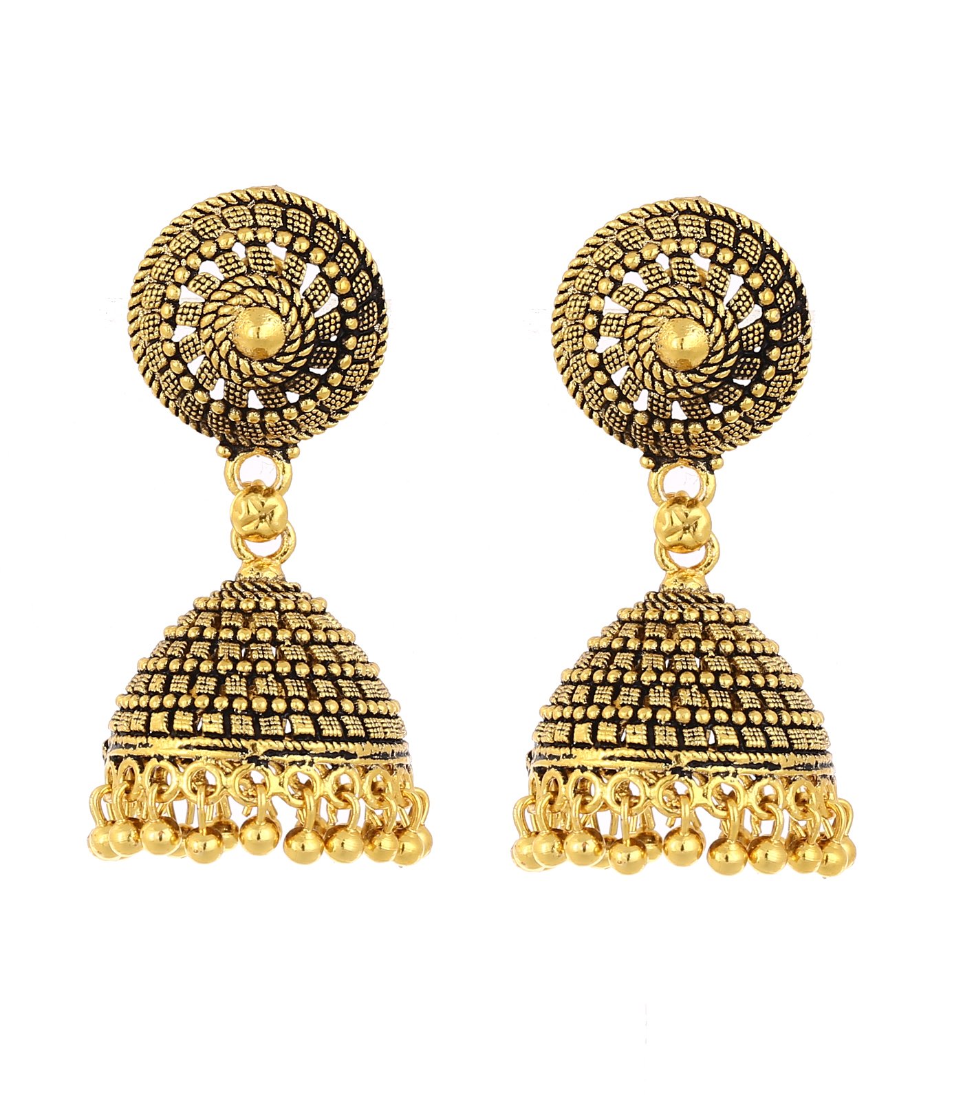 Zeneme Earring Gold Plated Oxidized Handmade Jhumka Earring Jewellery For Girl And Women (B01N4PCUUH) Amazon Price History, Amazon Price Tracker