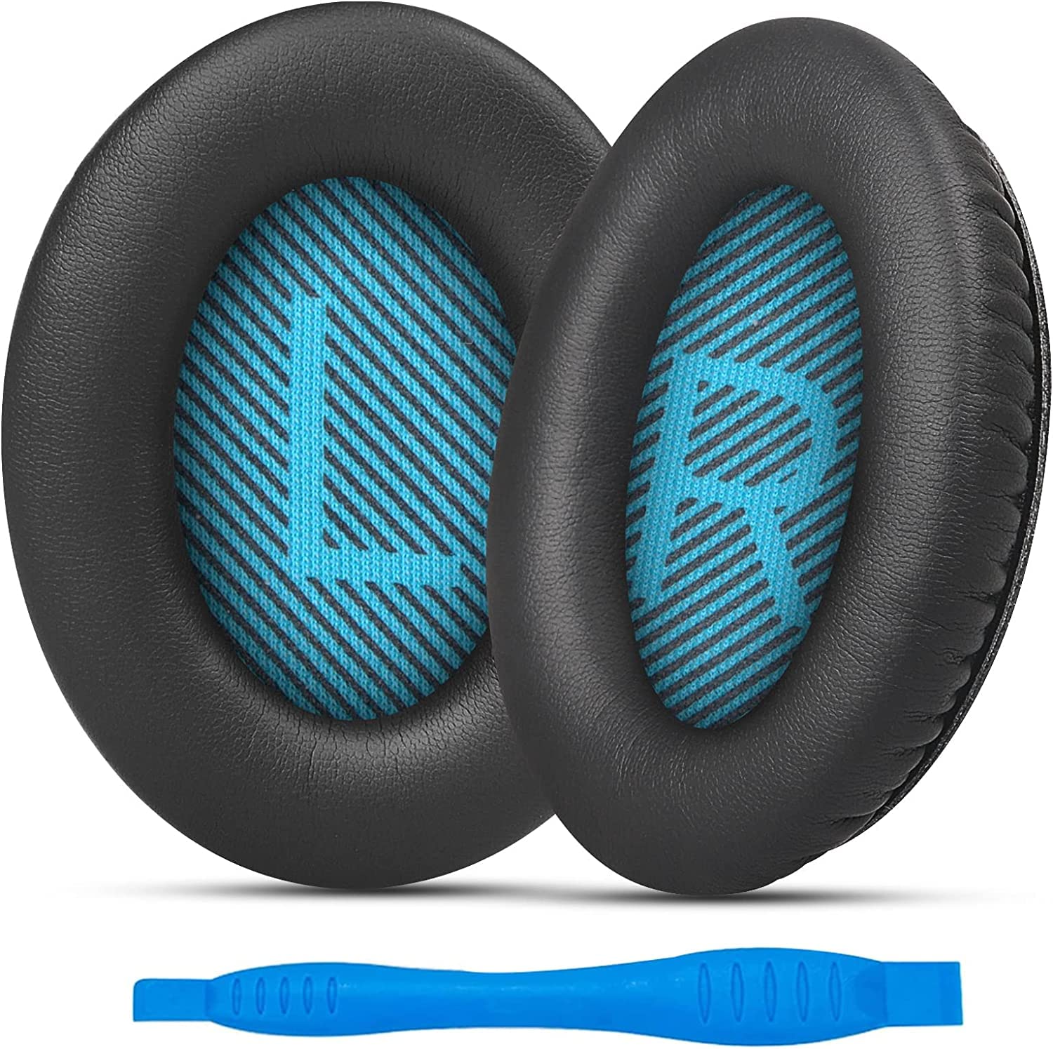 Replacement Ear Pads for Bose QC25 QC35 Memory Foam Also Fits QuietComfort 2/QC15/QC35 II/Ae2 / Ae2i / Ae2w / SoundLink 1&2/SoundTrue 1&2 Around-Ear (Dark Black)