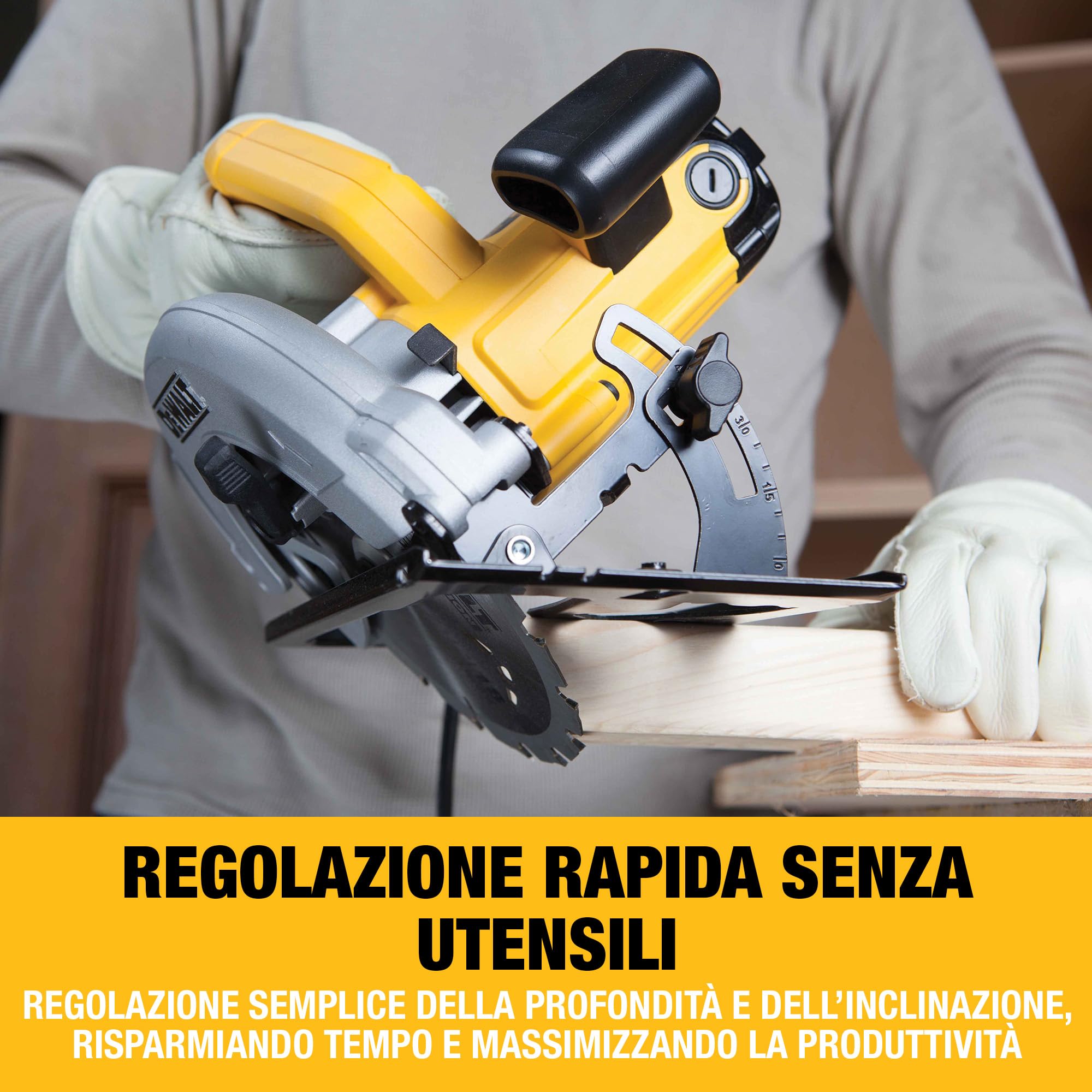 DEWALT Sega circolare con lama da 184mm, Motore da 1350W, DWE560-QS