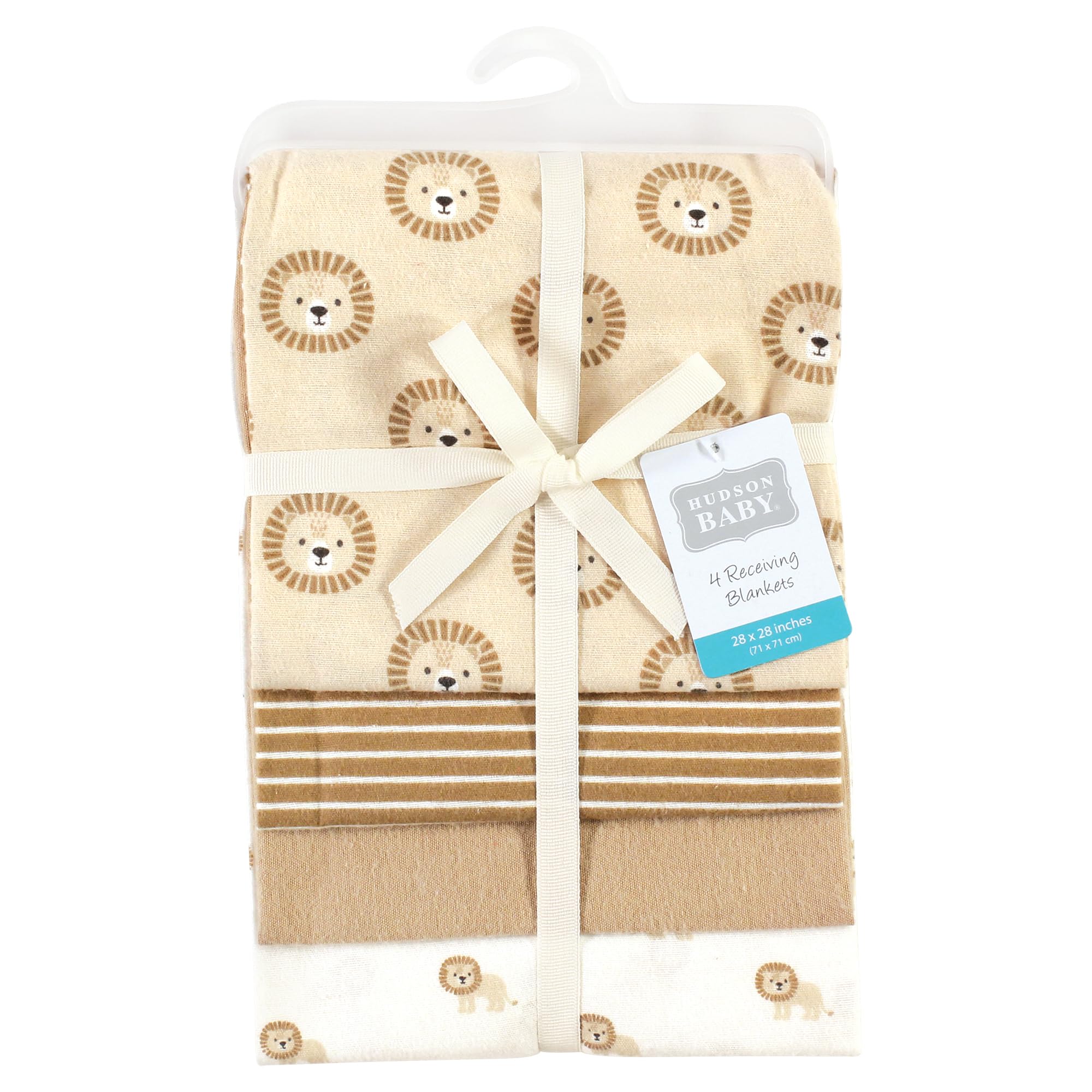 Hudson Baby Unisex dziecięce bawełniane koce flanelowe, dzielny lew, jeden rozmiar