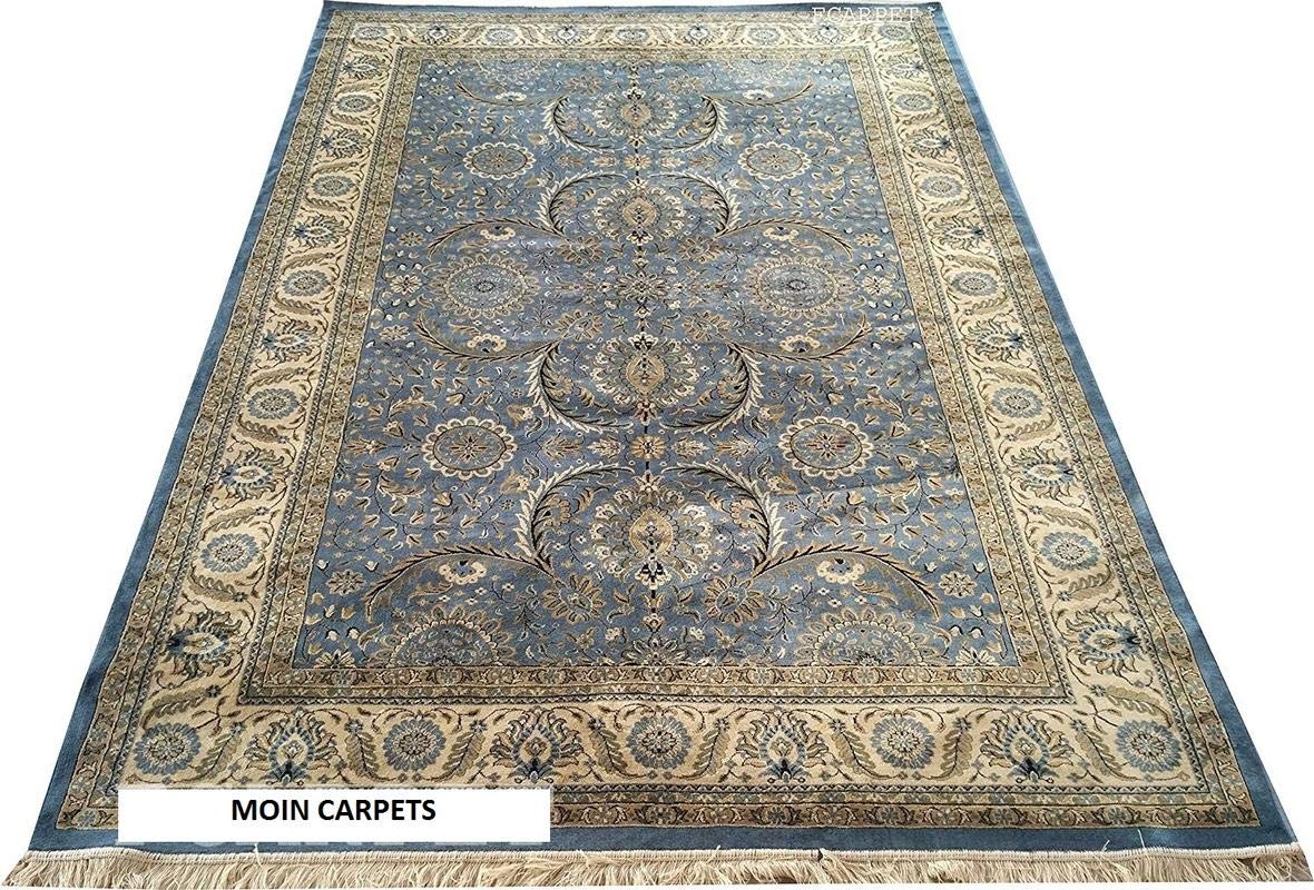 Moin Carpets Traditional Carpet (Grey, Silk, 4 X 6 Feet)