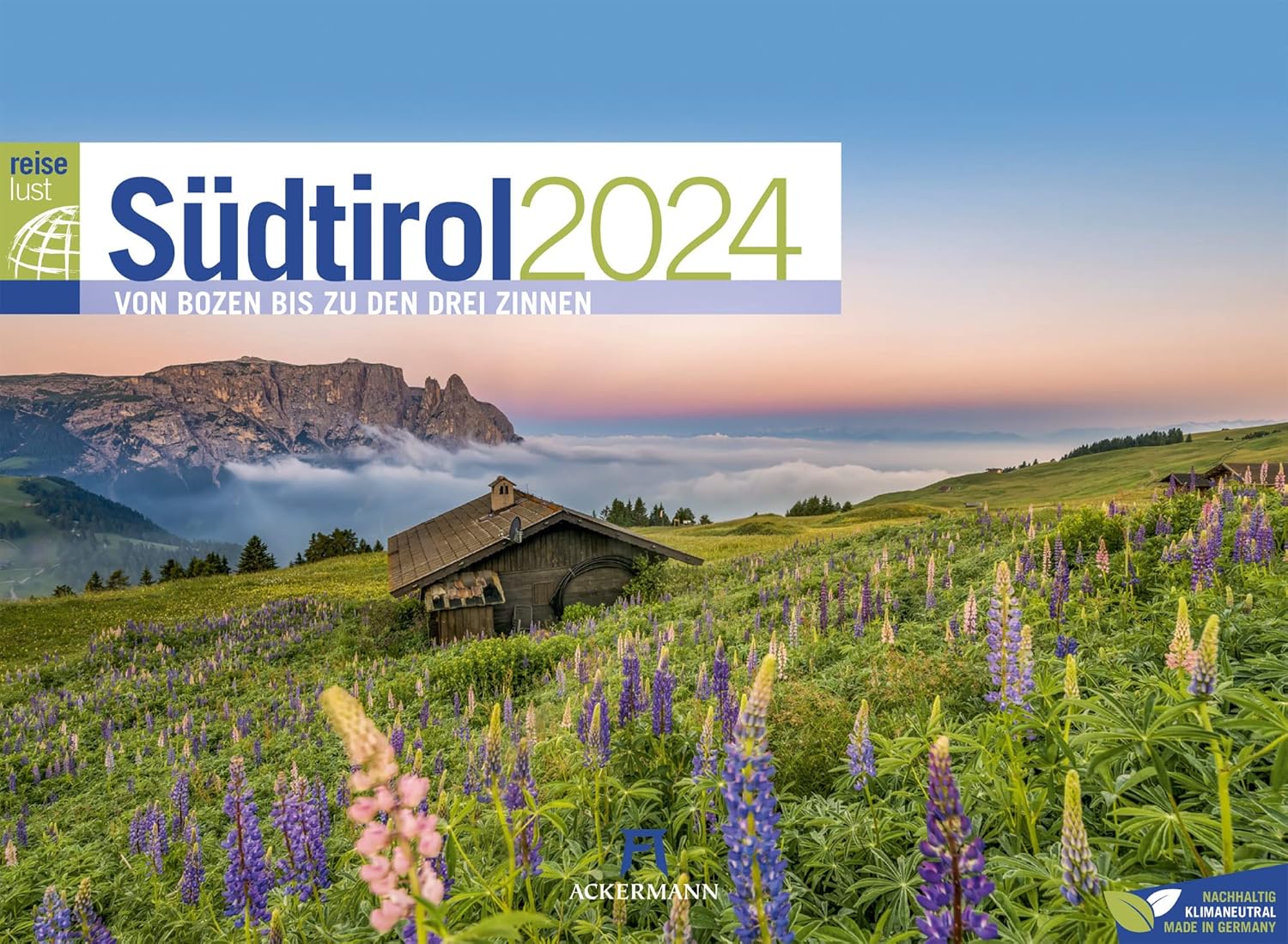 Südtirol ReiseLust Kalender 2024, Wandkalender im Querformat (45x33 cm