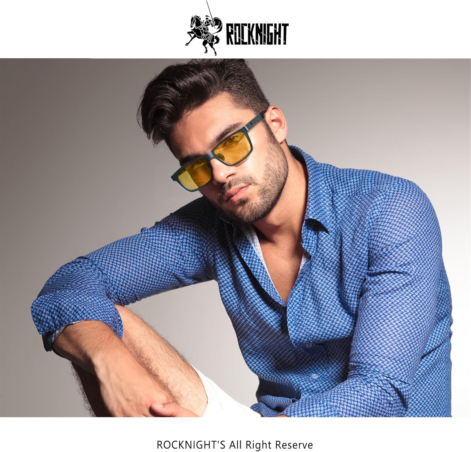 ROCKNIGHT HD Driving Sunglasses Men Polarized UV Protection Al-Mg Metal Frame Lightweight Flat Lens Hiking Fishing - Image 2