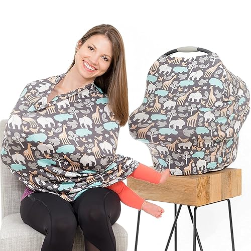 Miniatura 2 de Fundas de asiento de automóvil para bebés, funda de lactancia elástica, ligera y extra suave, multiusos, fundas para asiento de automóvil, sillas