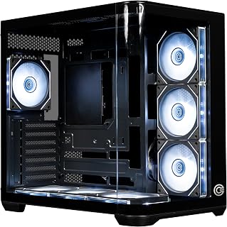 Circle Lucid Curve AX BTF Mid Tower | Gaming Cabinet - Black | Panoramic Curved Glass | Support ATX, M-ATX, ITX | Pre Inst... Price In India
