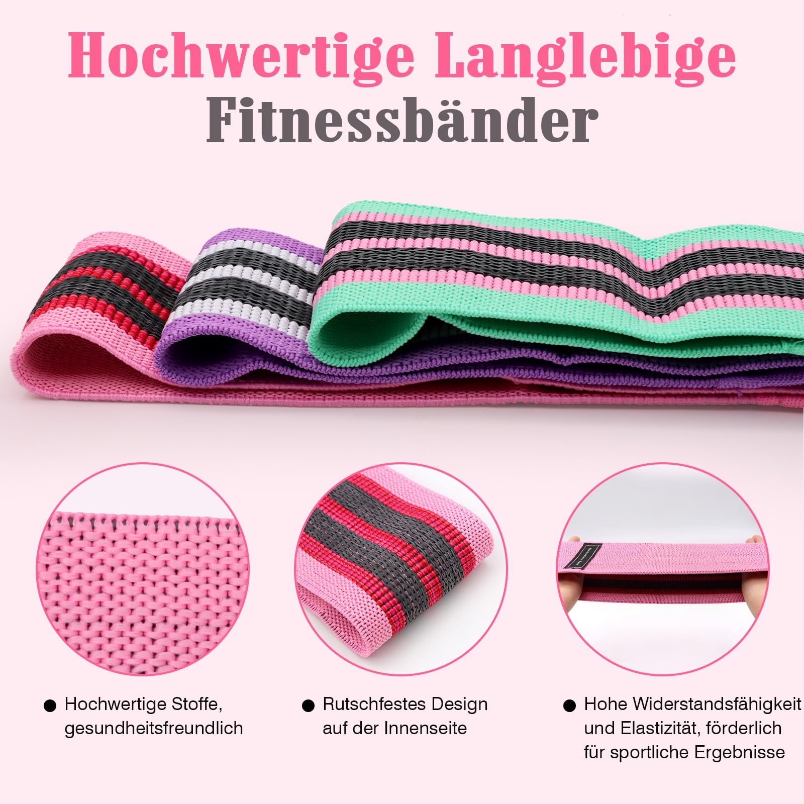 Lot De 3 Bandes De Résistance - Idéal Pour L'entraînement Des