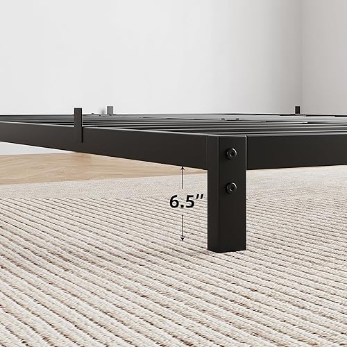 Miniatura 4 de IDEALHOUSE Base de cama Queen de 8 pulgadas con almacenamiento debajo de la cama, base de colchón resistente, fácil montaje, no necesita somier,