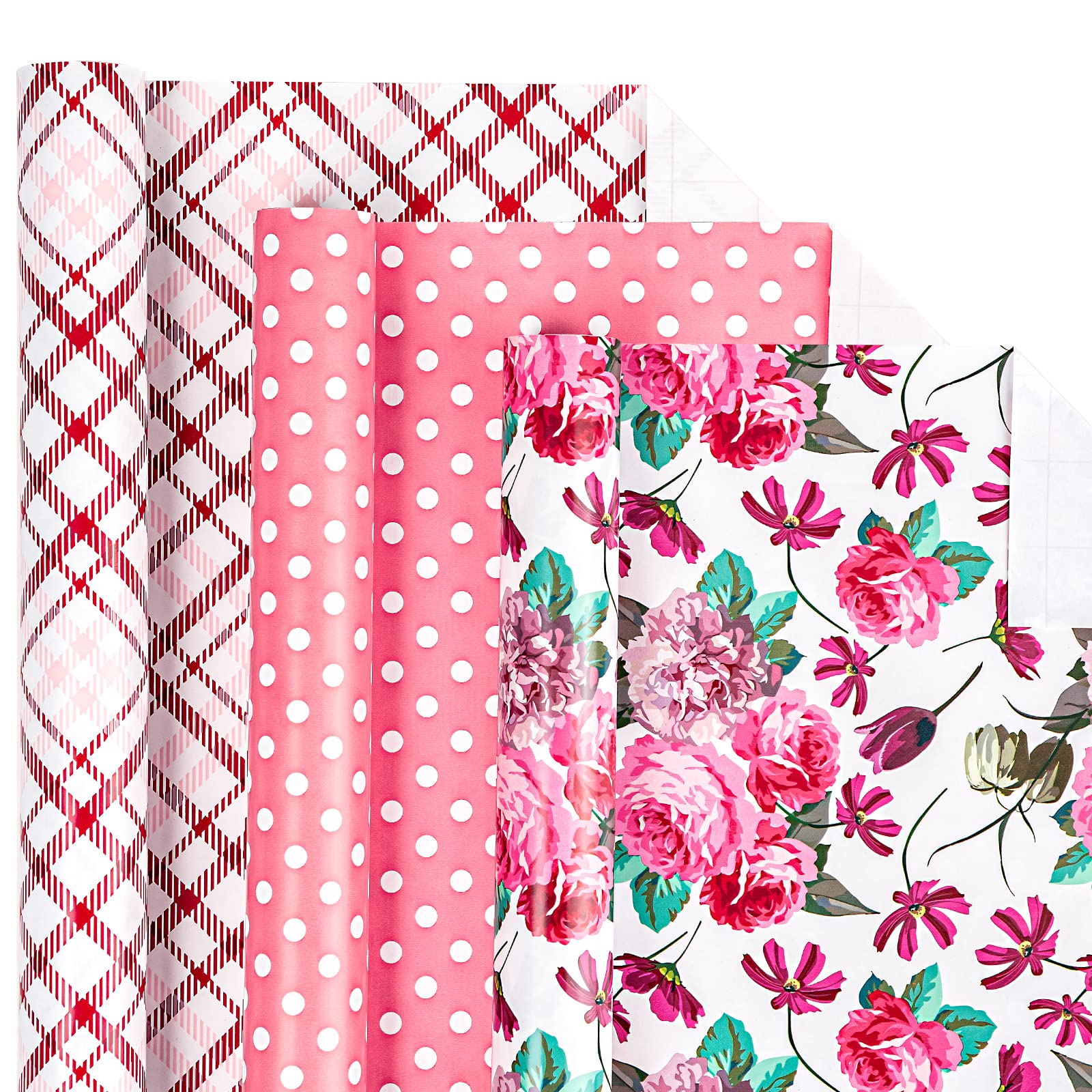 1x Rouleau De Papier Cadeau Lignes De Noel Rouge 62cmx90m - Papier D'emballage Pour Noël, Papier