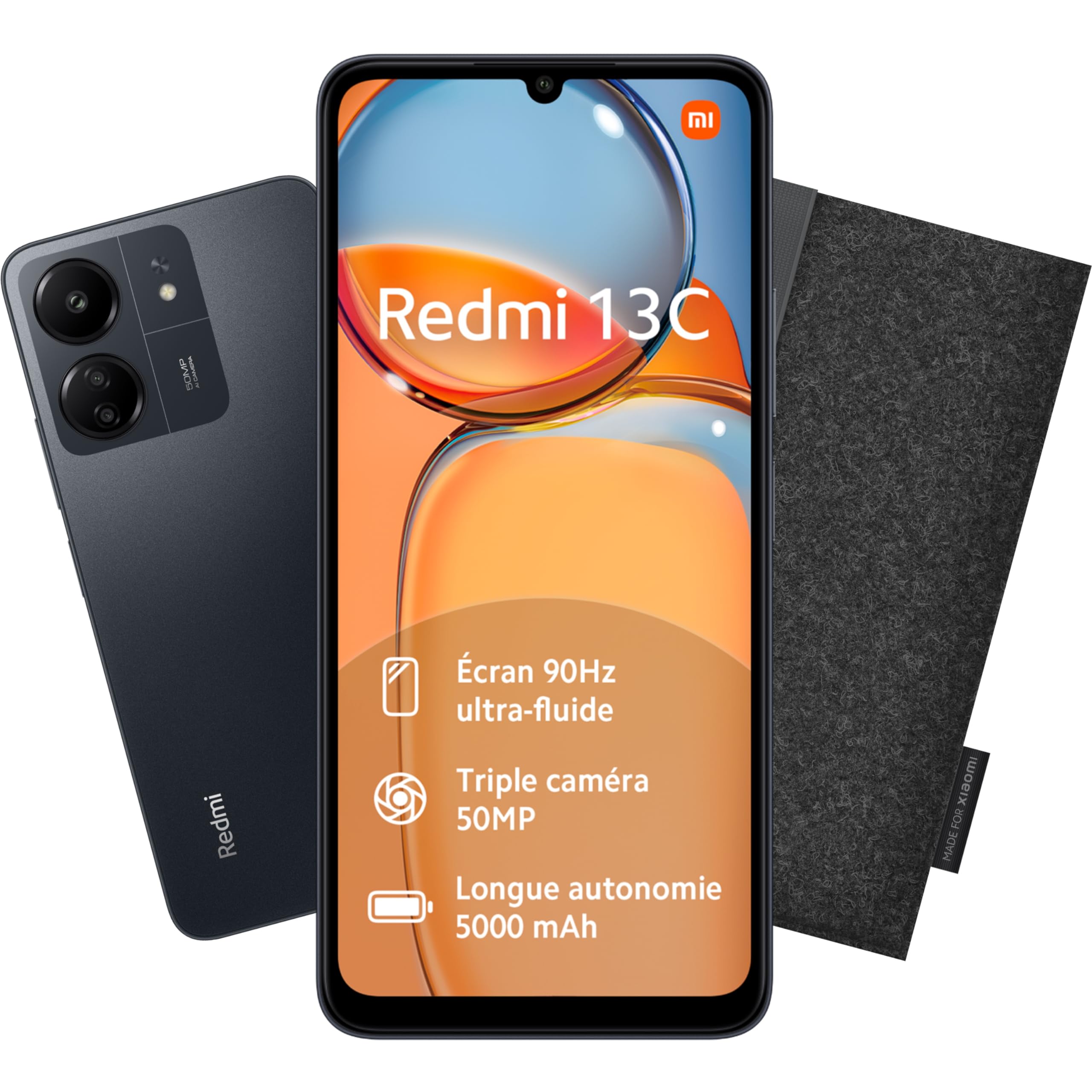 Xiaomi Redmi 13C 4GB RAM 128GB ROM + Case Included, 5000mAh High