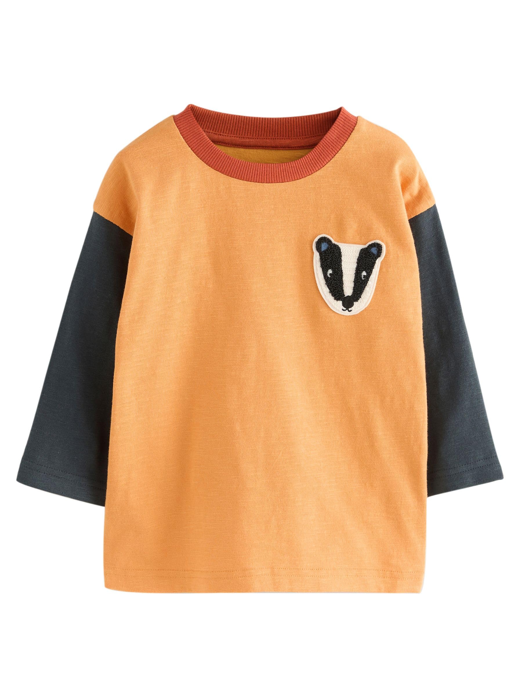 NEXT Jungen Langarmshirts mit Applikation, 3er-Pack 62-122