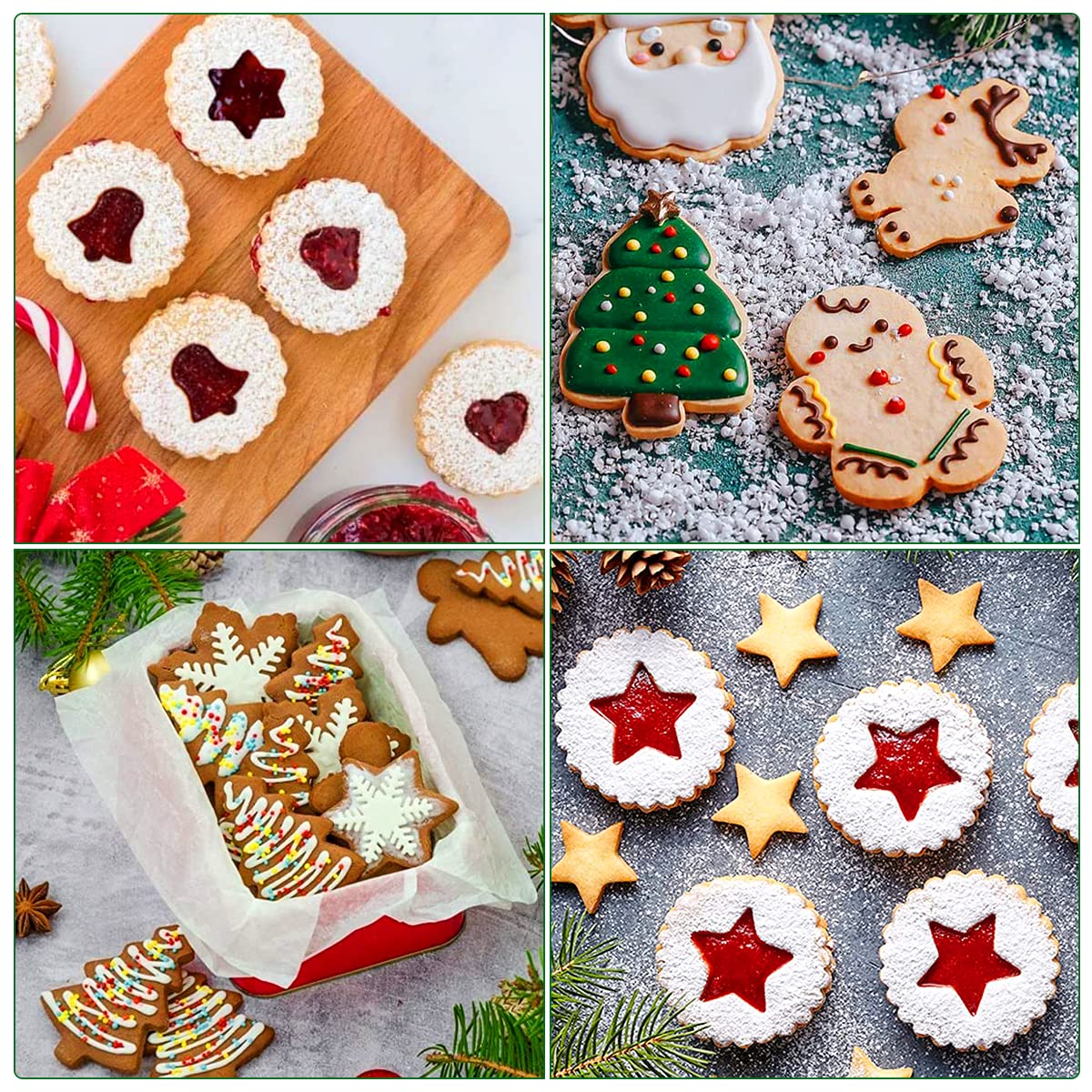 Lot De 6 Emporte Pièces Noël, Emporte Piece En Acier Inoxydable