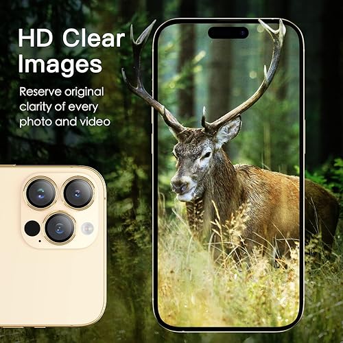 Miniatura 4 de JETech Protector de lente de cámara para iPhone 14 Pro de 6.1 pulgadas y iPhone 14 Pro Max de 6.7 pulgadas, cubierta de anillo individual de metal