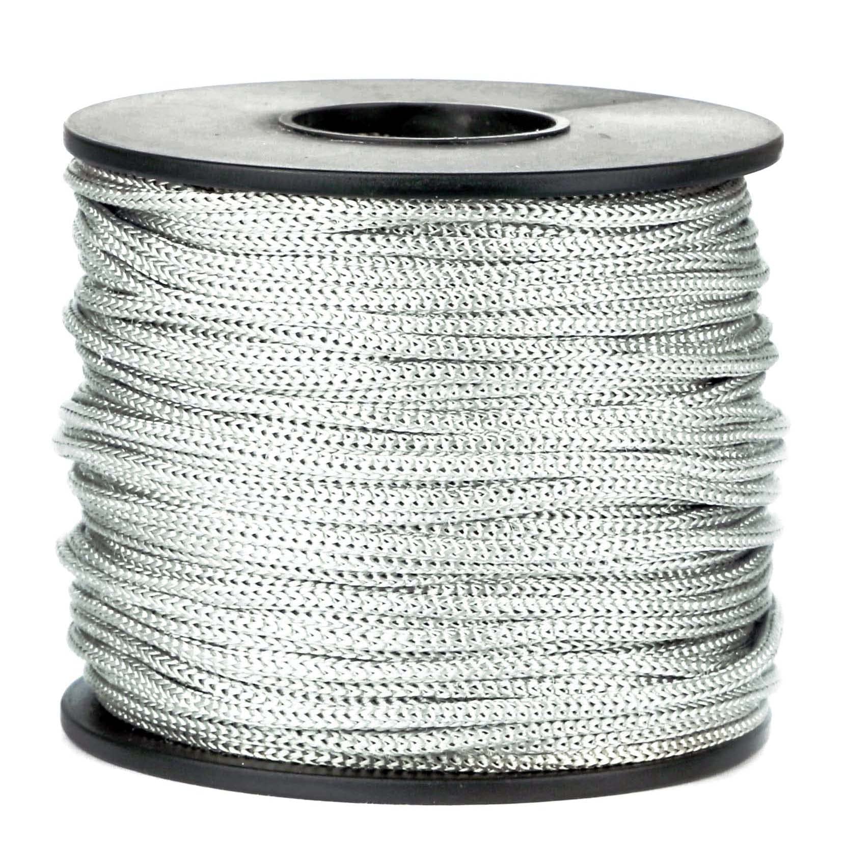 BEL AVENIR Nylon Satin Cord, 2mm 50 Yards Braided Lift Shade Cord for Necklace Bracelet String Cord, Blind Shade, Trim and Shoelaces (Silver)