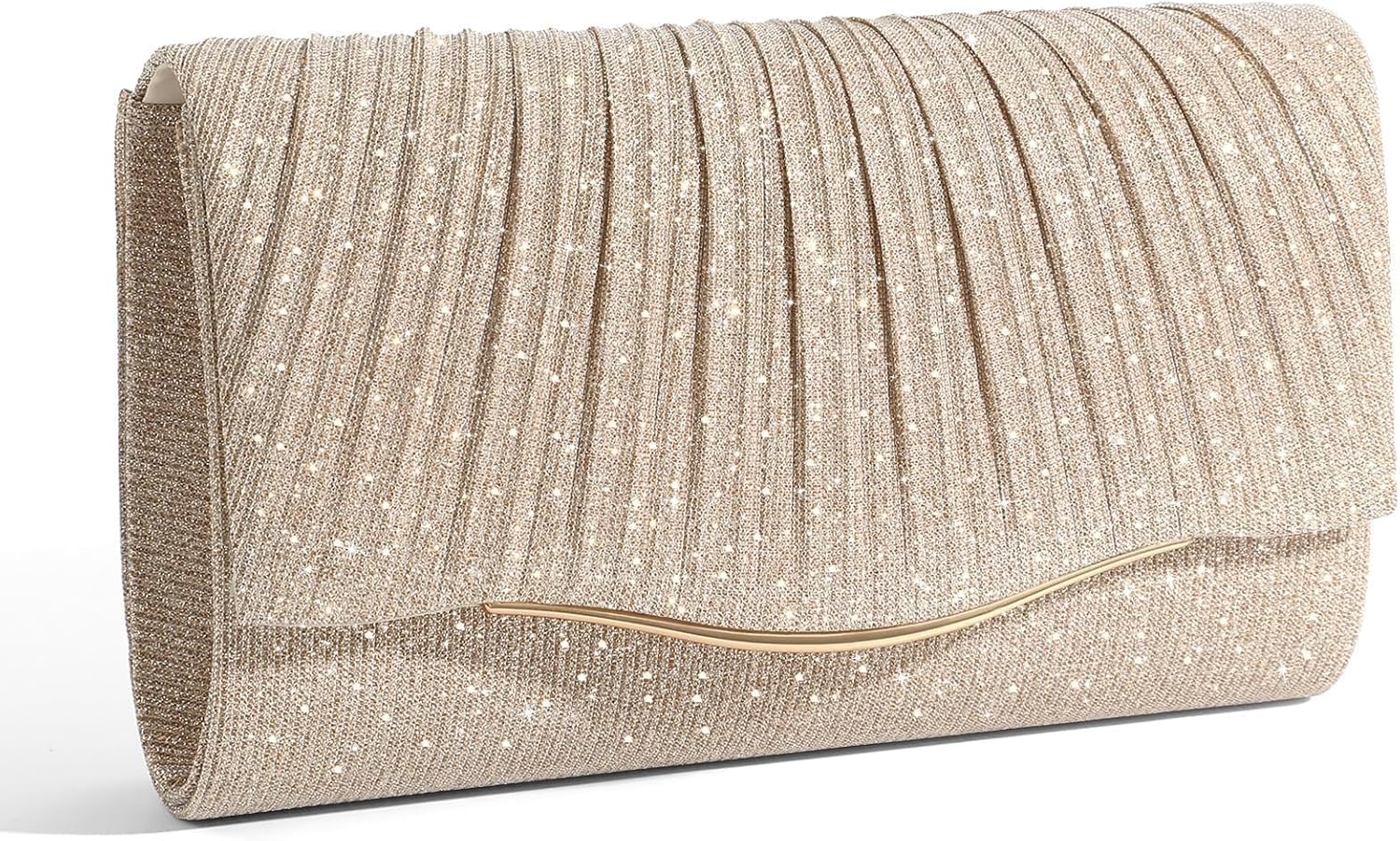 Clutch Purses for Women Formal Evening Clutch with Detachable Chain Faux Suede Purse for Wedding Party