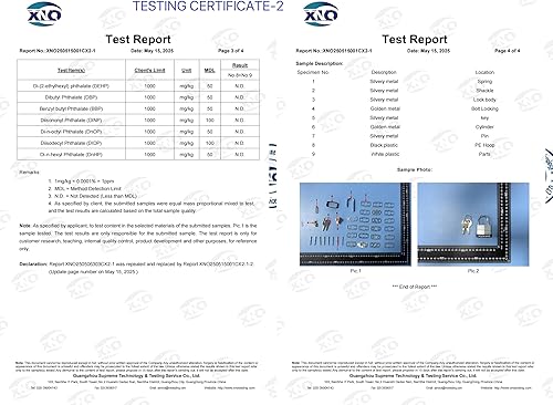 Miniatura 5 de Candados con llave, candado de acero laminado, cerraduras iguales con llaves iguales, grillete largo, aro de plástico PE, el contenido de plomo de
