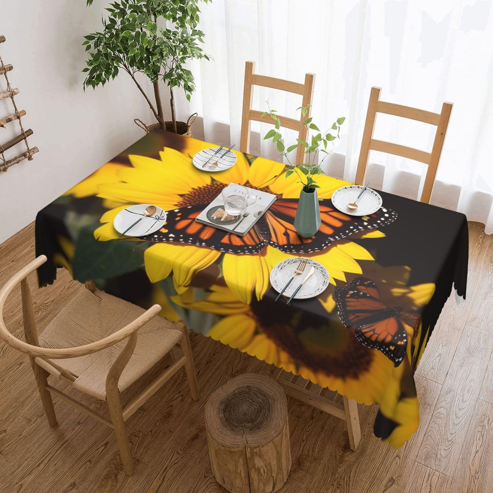 Nappe rectangulaire imperméable contre les taches : protection table cuisine 137 x 183
