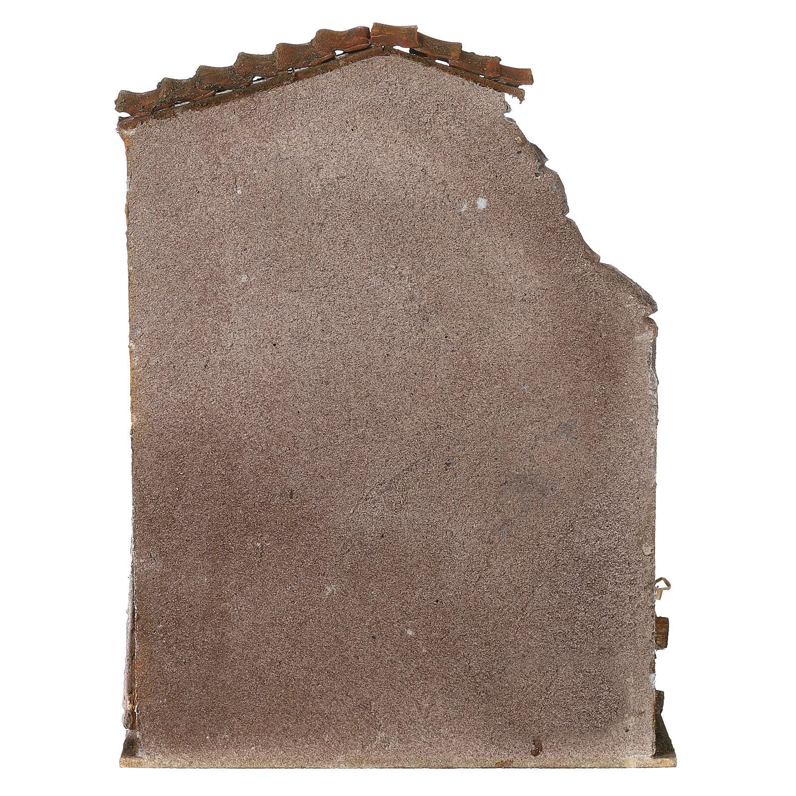 Holyart Casetta Per Presepe 10 Cm – 2 Piani Comunicanti Con Scala, 30x20x15 Cm, In Resina E Legno - 3