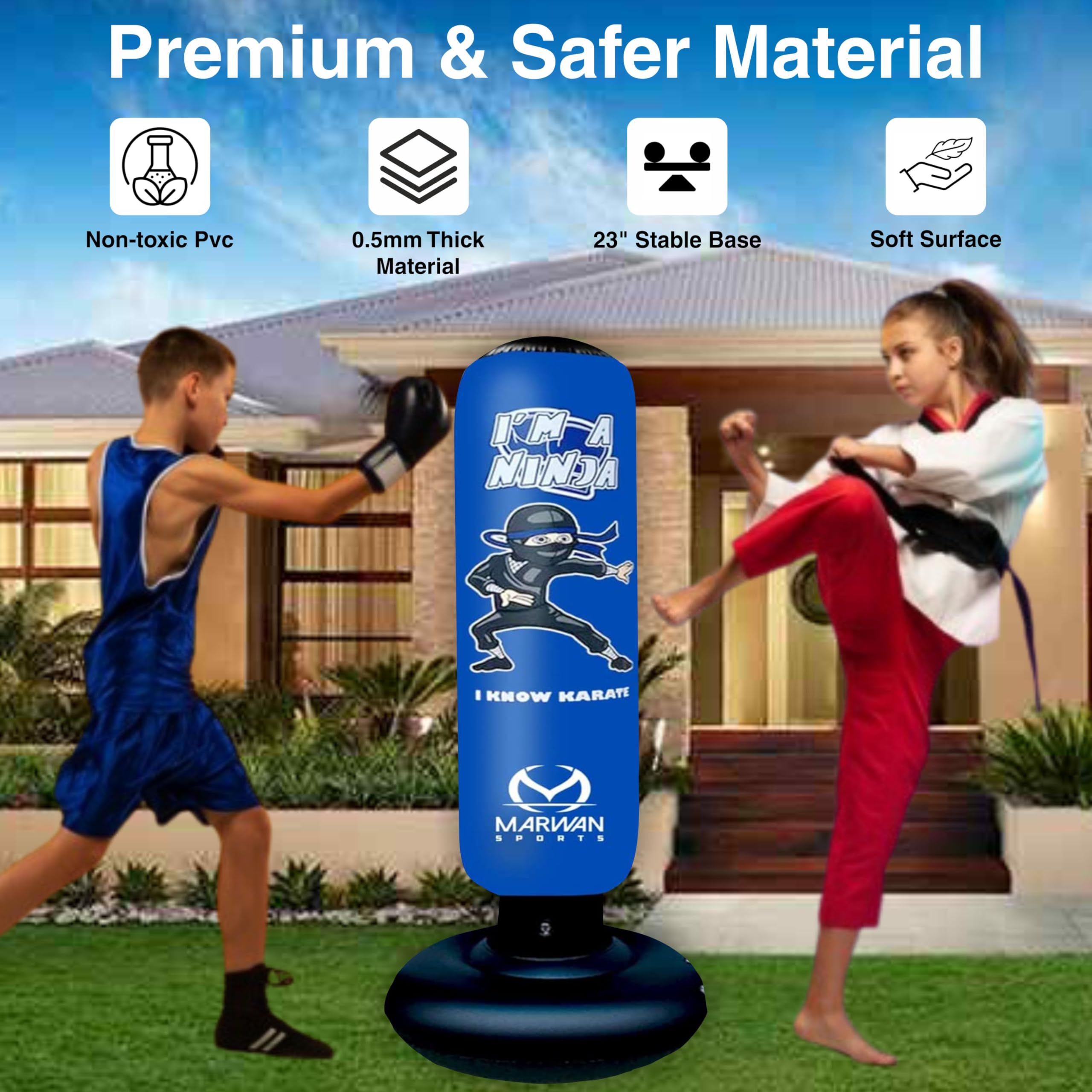 Cute Stone Kids Punching Bag Toddler Punching Bag For Kids Boxing Dummy Togo Dino Punching Bag
