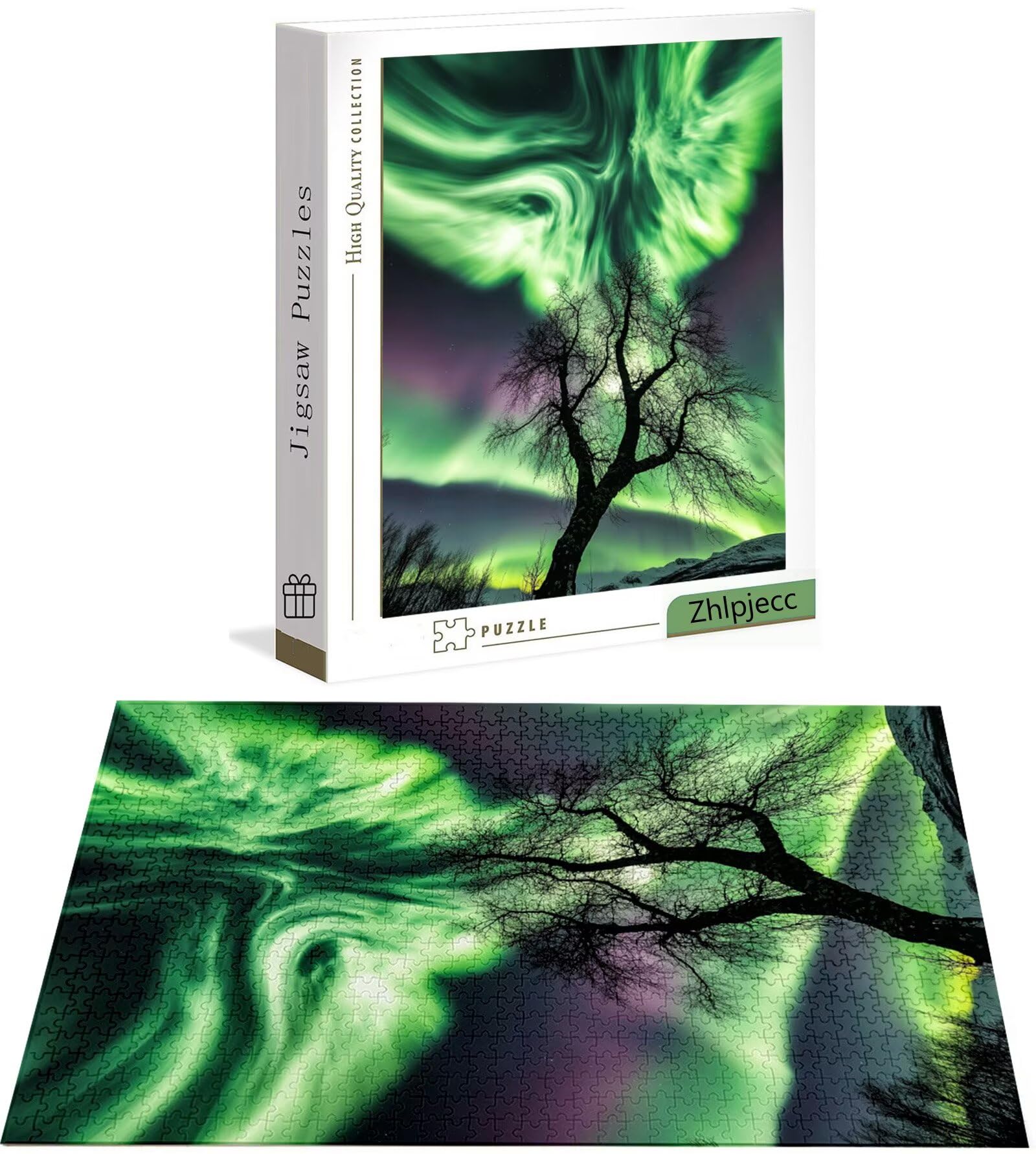 Puzzle 1500 sztuk Aurora, Puzzle drzewo z pudełkiem dla dorosłych, 87x57 cm, DIY 1500 sztuk drewniane puzzle dla dorosłych, wyzwanie puzzle do dekoracji domu i ściany, prezent dla kobiet H-6859