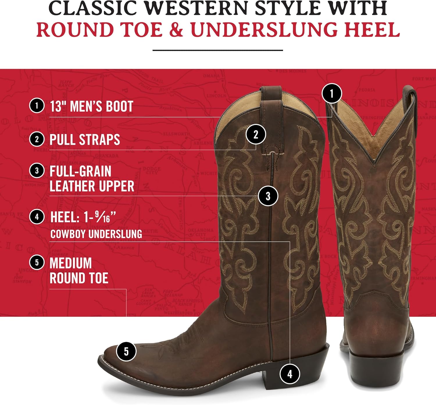 Amazon | Justin Buck 13インチ カウボーイブーツ 男性用 - 耐久性の Amazon | Justin Buck 13インチ カウボーイブーツ 男性用 - 耐久性の