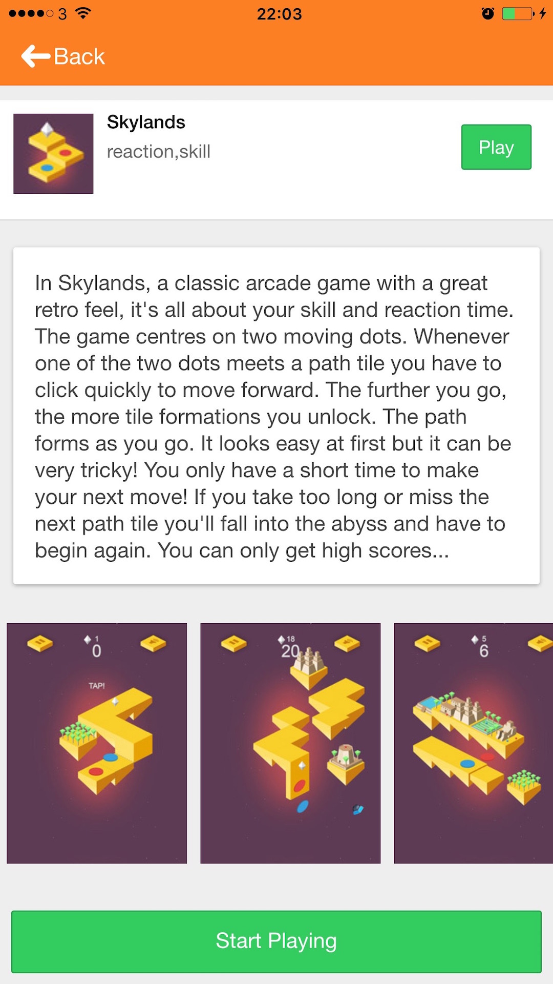 Mini game box App on the Amazon Appstore