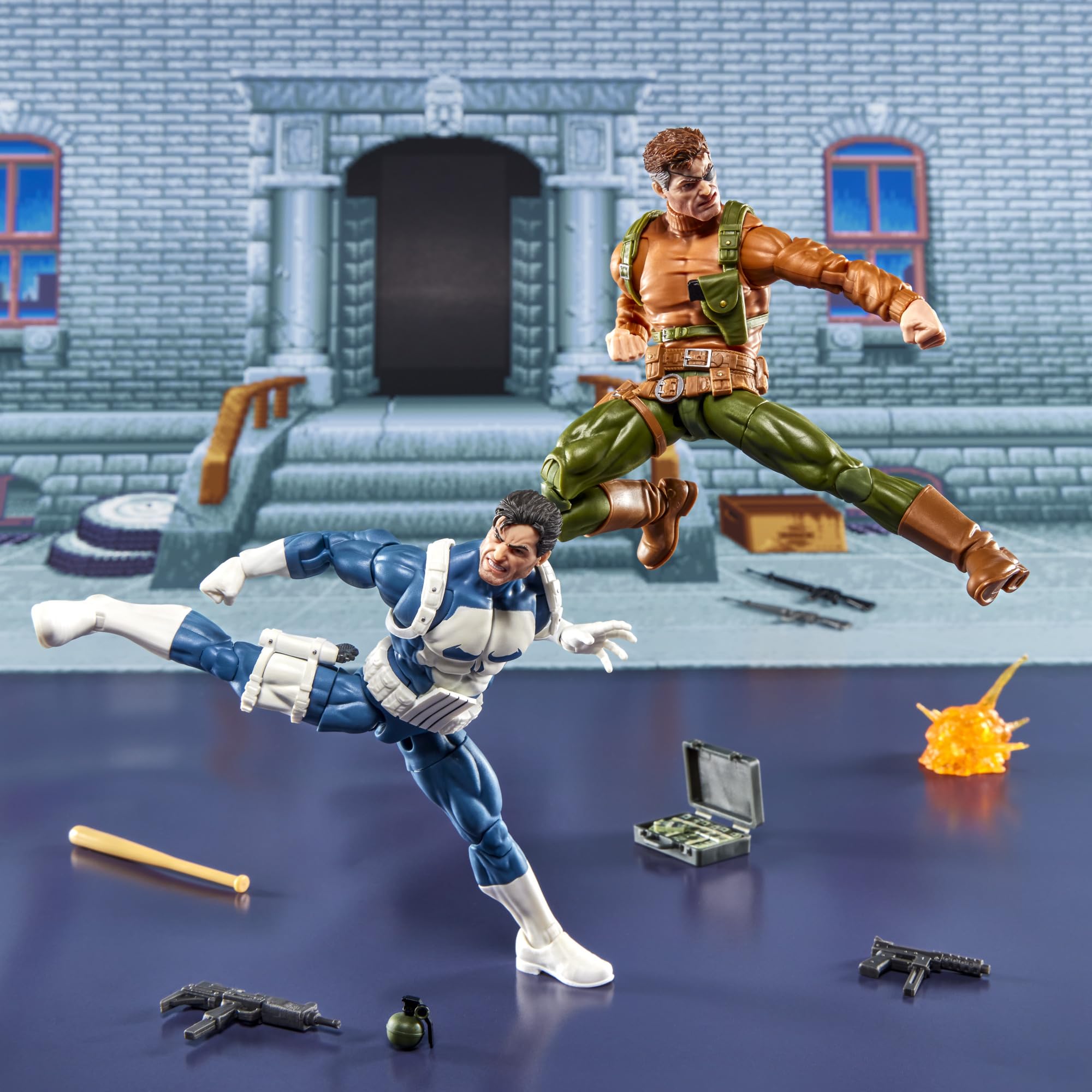 Amazon.com: Marvel Legends Series Gamerverse Punisher & Nick Fury