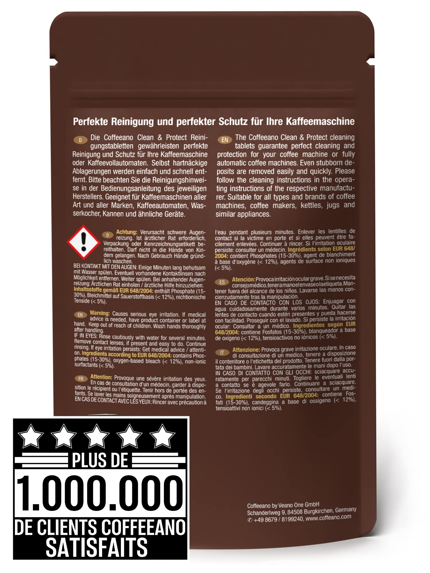 Pastilles de nettoyage pour machines à café Jura, Krups, Melitta, Delonghi, Siemens, Philips, Bosch - Coffeeano
