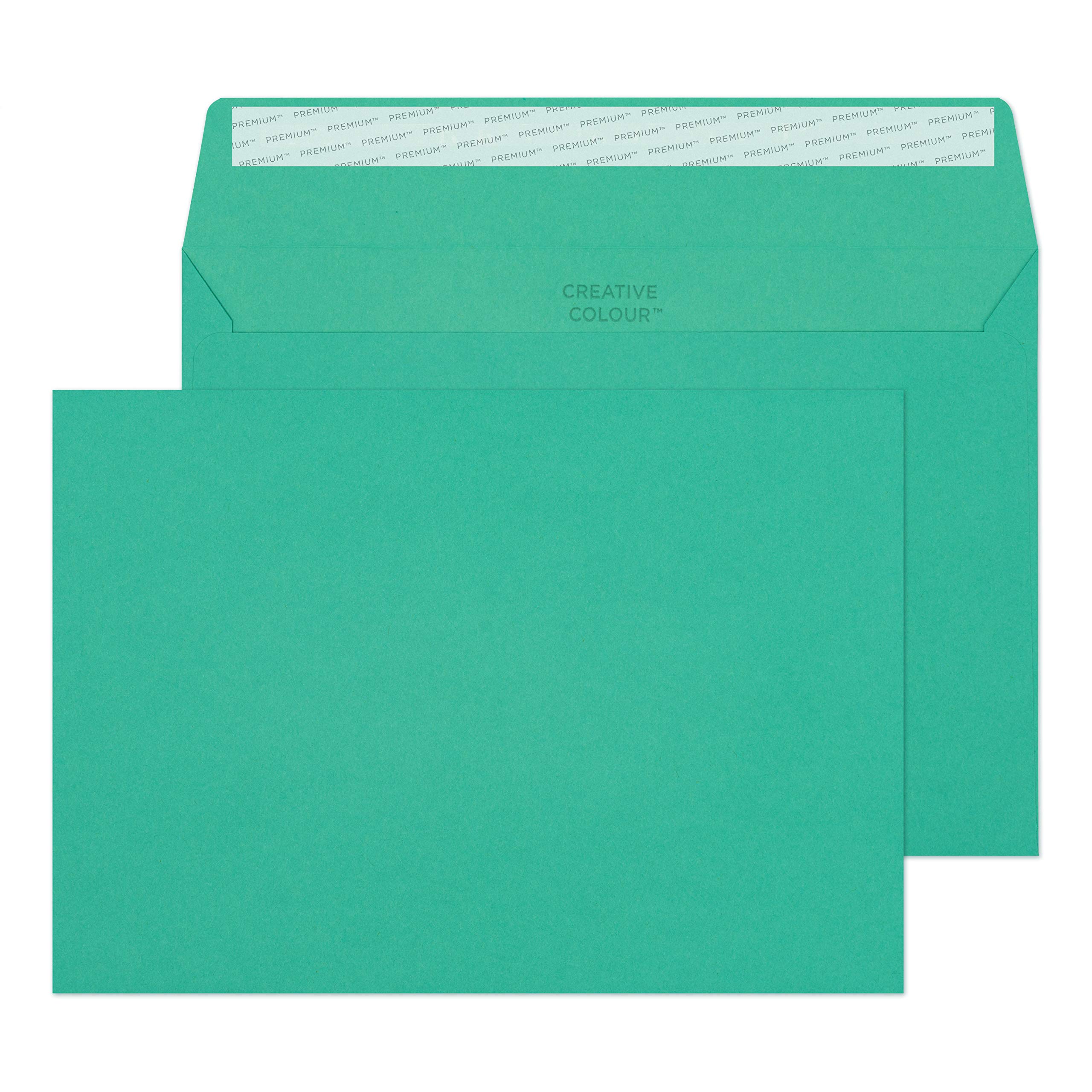 Blake Creative Colour C5 120 GSM Peel & Seal Wallet Envelopes (45348) Teal - Pack of 25,Pink,Black,162 x 229 mm