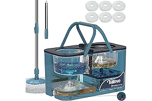 Best Home Floor Cleaning Tools -- Mop and Bucket with Wringer Set