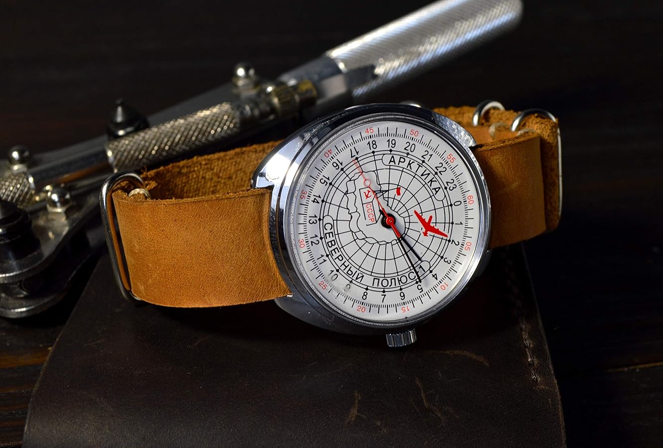 Amazon.co.jp: Raketa Expedition メンズ 腕時計 24時間 南極 19J 