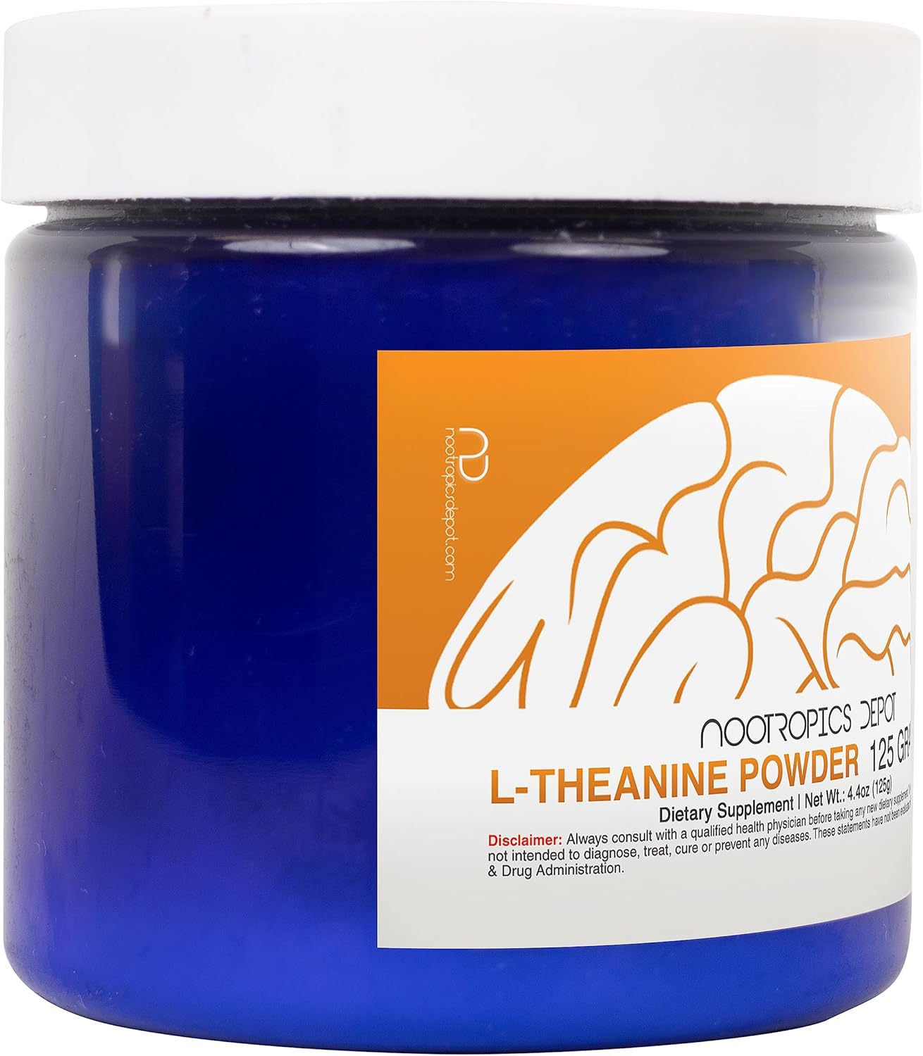 Nootropics Depot L-Theanine Powder 125 Grams | Promotes Relaxation | Supports Healthy Stress Levels + Sleep Cycles | Promotes Cognitive Function + Focus | Amino Acid Supplement