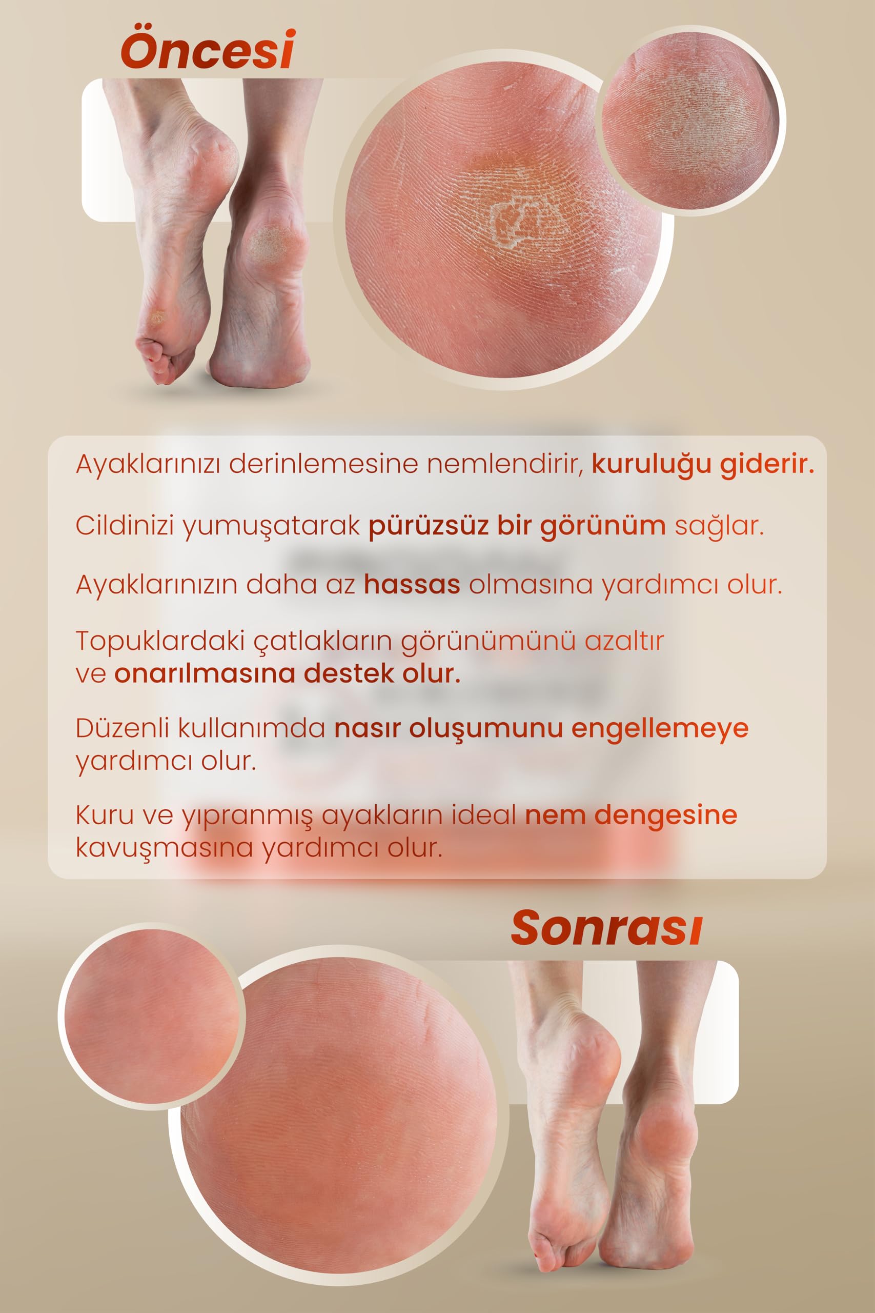 El, Ayak & Vücut Nemlendirme Kremi 3'Ü 1 Arada Üre Destekli, Yoğun Yenileme ve Koruyucu 500 ml