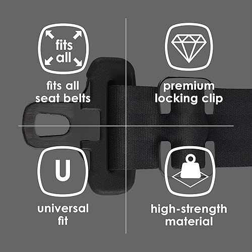 Miniatura 5 de Diono Clip de bloqueo para cinturón de seguridad para niños mantiene el cinturón de seguridad seguro para un ajuste adecuado cada vez hecho de acero