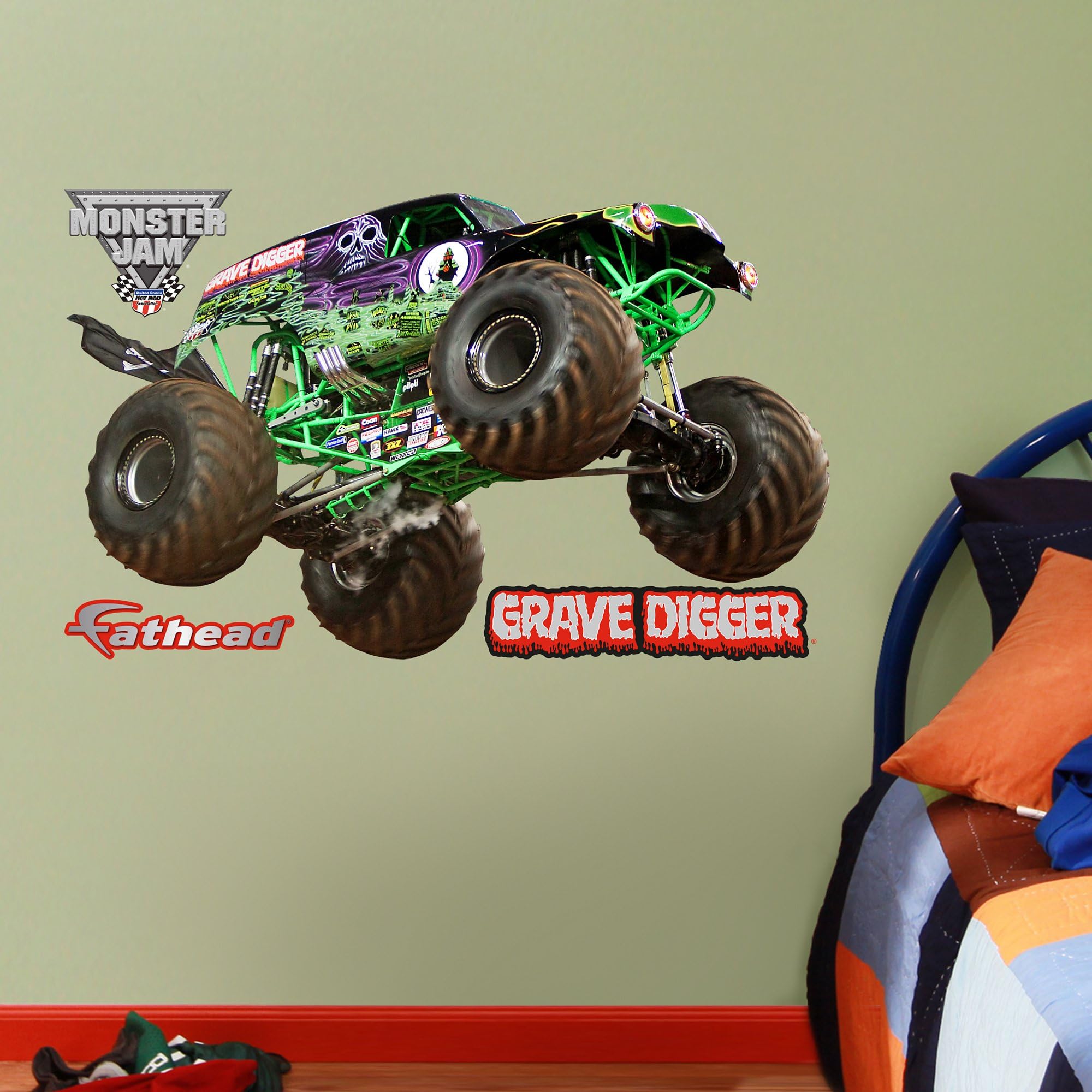 FATHEAD Grave Digger-X-Large Officially Licensed Monster Jam Removable Wall Decal