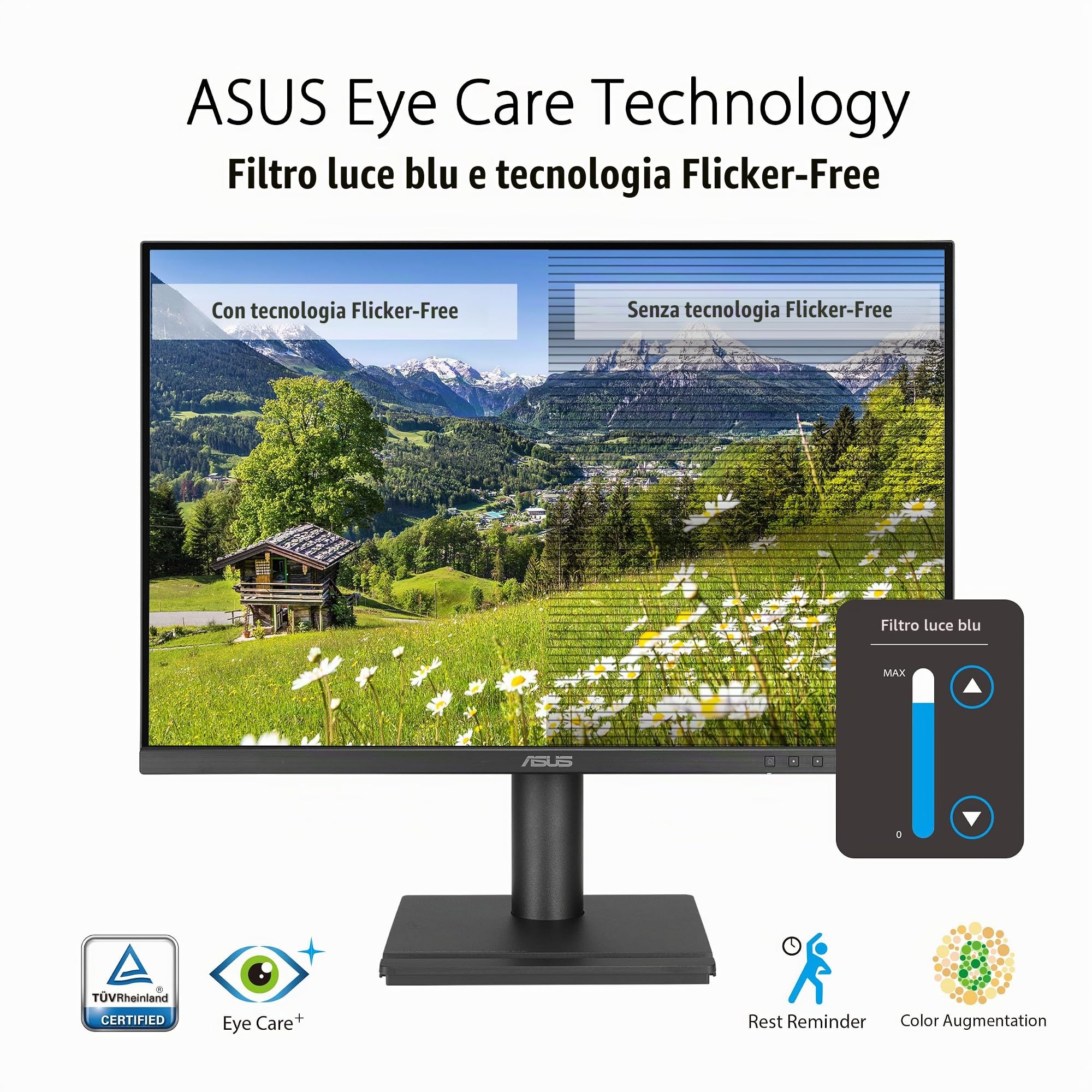 ASUS BE248QF, Monitor Business da 24”, WUXGA IPS (1920x1200), Nero | HDMI, Frameless, Microfono e Speaker Integrati, Design Ergonomico, Eye Care, Bassa Luce Blu, Montabile a Parete