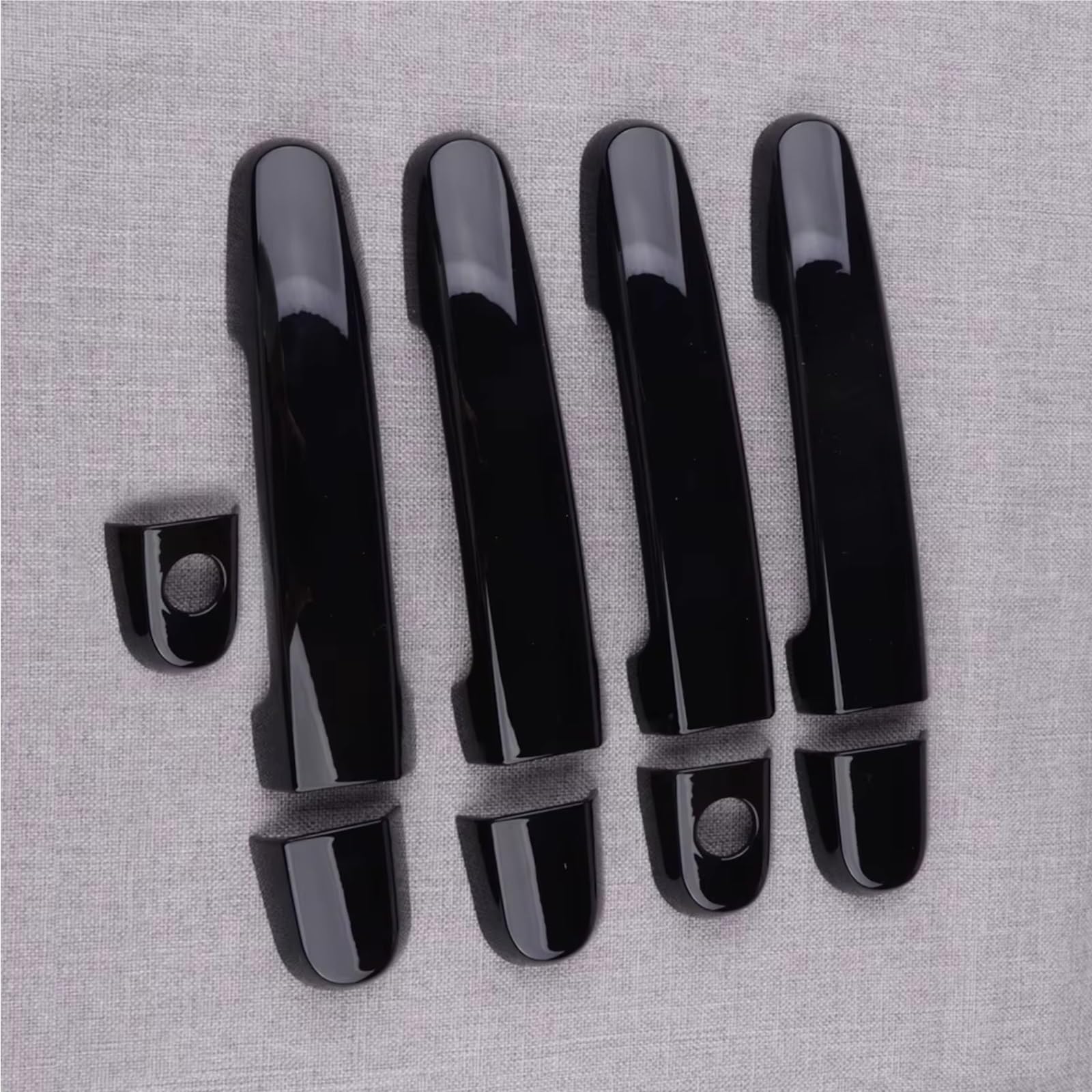 JJRFVBGT Door Handle Trim Compatible with Toyota for Yaris Sedan 2007 2008 2009 2010 2011 2012 ABS Black Trim Kit Car Exterior Door Handle Housing