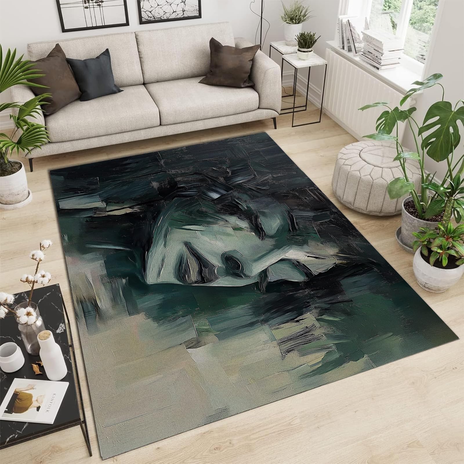 Chambre poil ras tapis de sol design artistique et chaleureux
