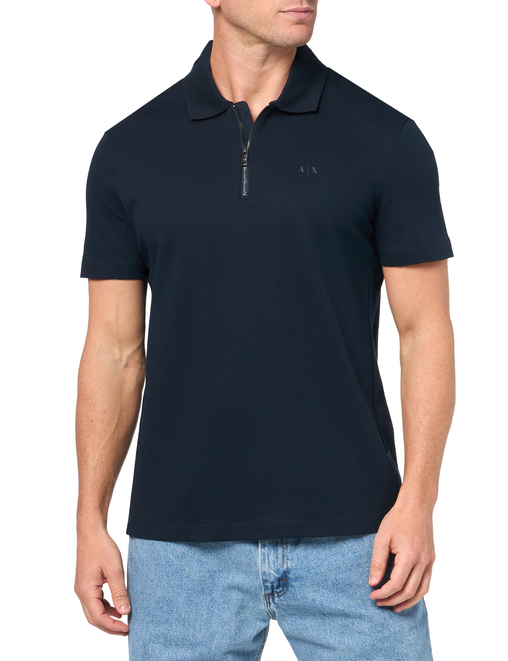 Armani Exchange Men's Blue Polo - Extra Large