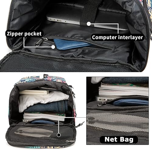 Miniatura 5 de Mochila de gimnasio Senderismo Bolsa de lona Mujer Hombre 40L Mochila grande impermeable adecuada para senderismo, viajes, Negro -, Al aire libre a