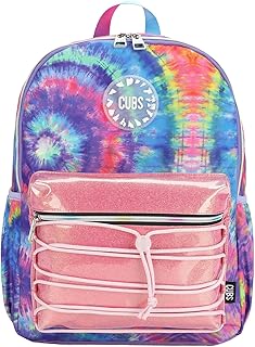 شنطة ظهر متعددة الألوان للمدرسة الثانوية بنمط صبغة بالربط، وردي وأرجواني من كابز