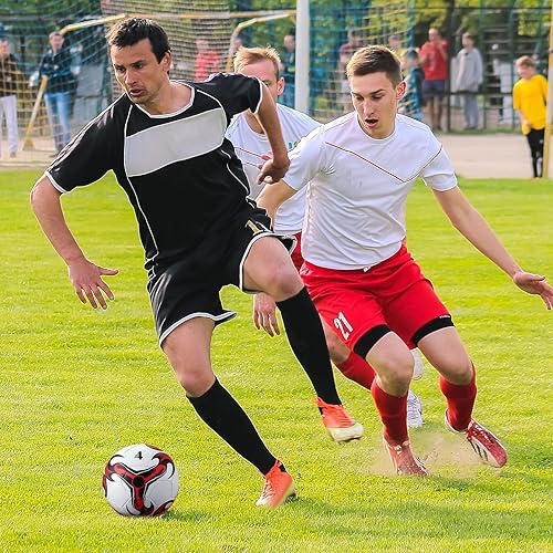 Miniatura 5 de 18 pelotas de fútbol con 4 bombas, pelotas de fútbol deportivas, tamaño oficial, fútbol para interiores y exteriores, para niños, adolescentes,