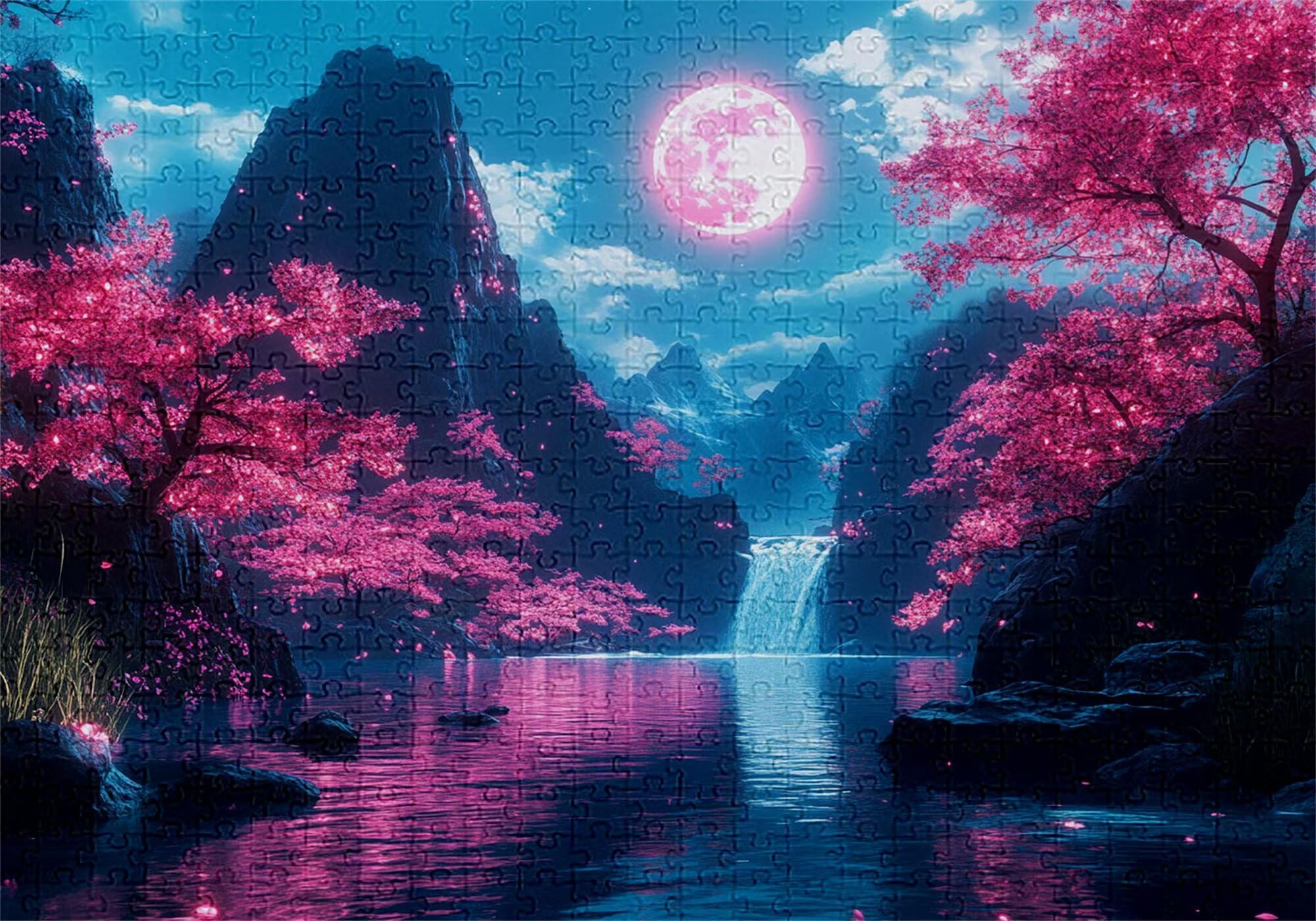 Puzzle 3000 elementów księżyc puzzle dla dorosłych góry 122 x 81 cm unikalne rzemiosło klasyczne 3D drewniana układanka do rodzinnych gier biznesowych, układanka zrób to sam do dekoracji ścian domu