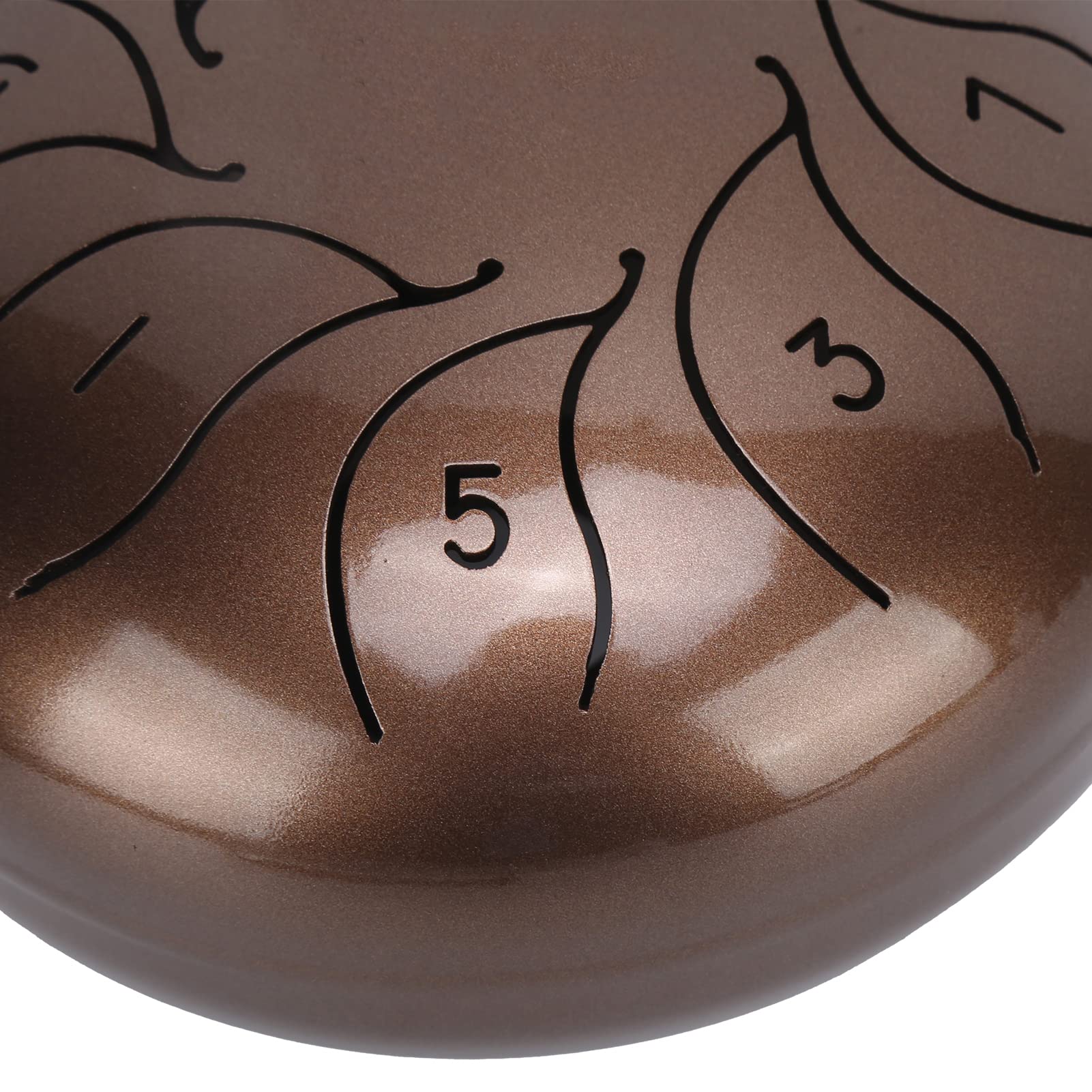 Zestaw Bębnów Językowych Handpan 5,5 Cala Zestaw Instrumentów Perkusyjnych Mallet Lekki dla Wygodnego Przenoszenia Imprezy Domowej (Brązowy)