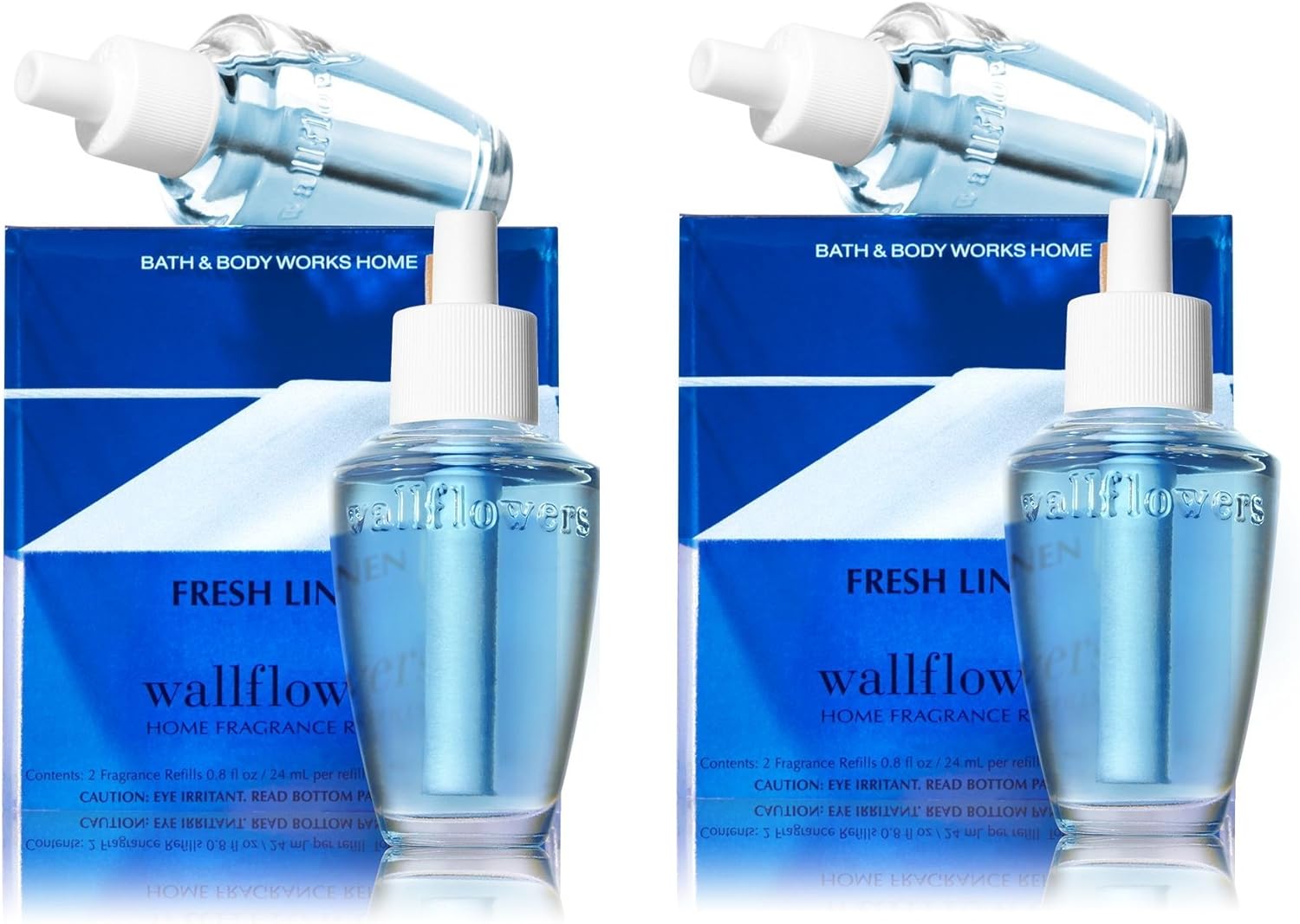 Bath & Body Works Fresh Linen Wallflower Bulb Refills TWO boxes, FOUR bulbs! Bath & Body Works Fresh Linen Wallflower Bulb Refills TWO boxes, FOUR bulbs!