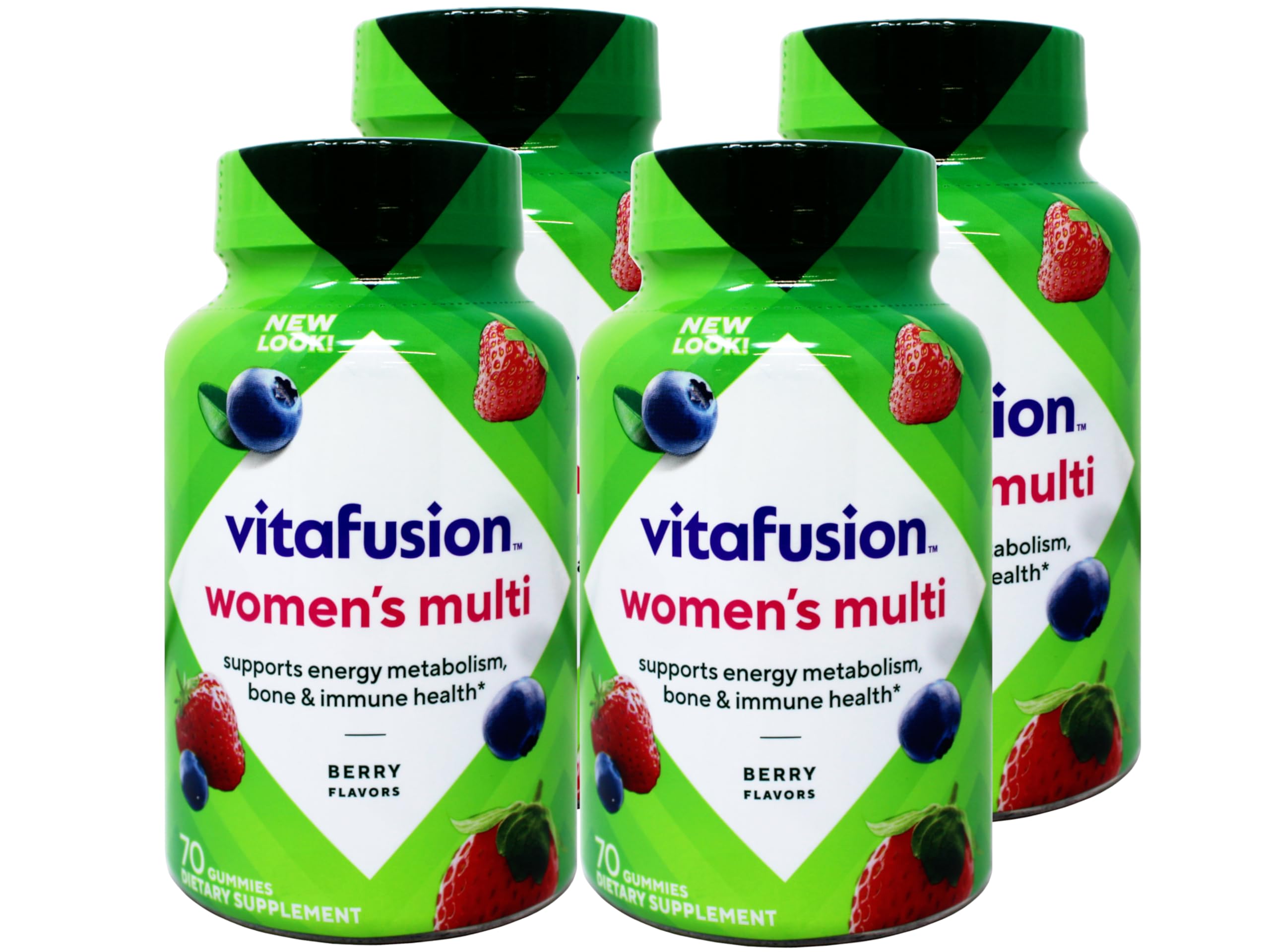 Vitafusion Women's Complete Multivitamin Gummies, Natural Berry, 70 Ct (4 Pack) (Bundle)
