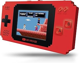 My Arcade Pixel Player Handheld Game Console: 300 Retro Style Games Plus 8 Data East Hits, Battery or Micro USB Powered, Color Display, AV Out Jack for TV, Speaker, Volume Control, Headphone Jack