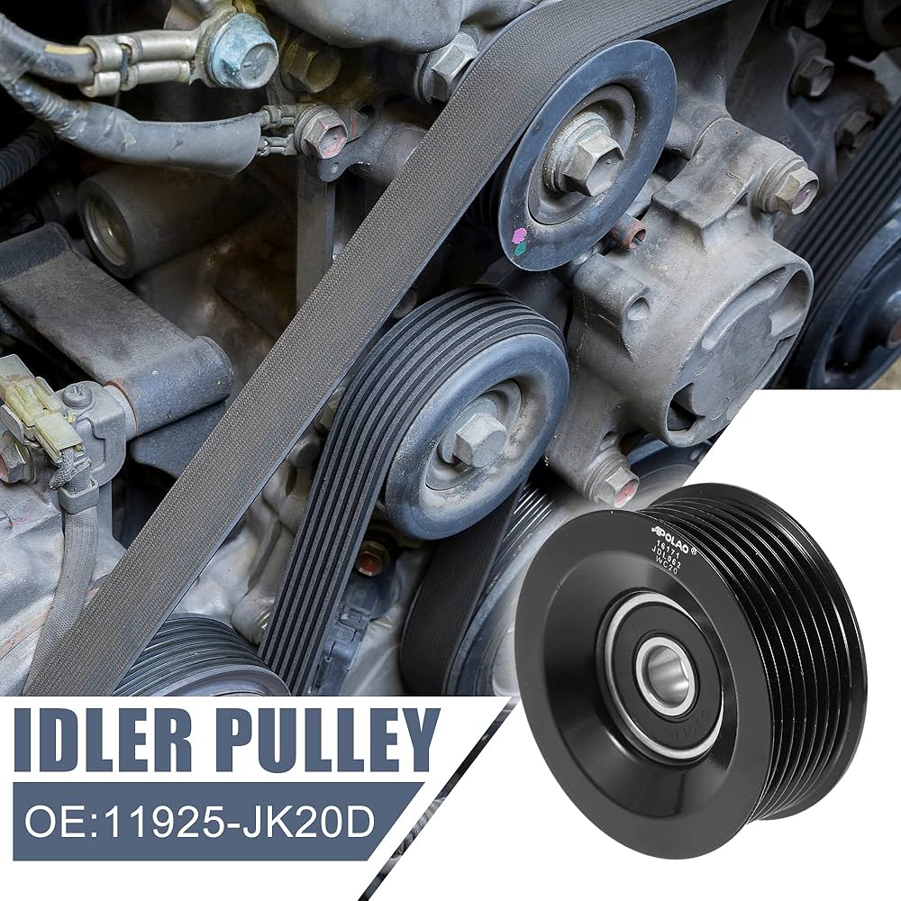 X AUTOHAUX 11925-JK20D Car Accessory Drive Belt Idler Pulley