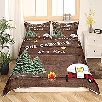 Vista 16 de Erosebridal Juego de funda de edredón de oso rústico de caza, juego de ropa de cama tamaño Queen, funda de edredón de selva de granja, funda