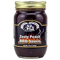 Vista 3 de Amish Wedding Salsa BBQ Zesty Peach 16 onzas (paquete de 2)