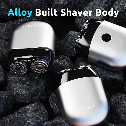 Miniatura 3 de Mini afeitadora eléctrica, mini maquinilla de afeitar eléctrica portátil para hombres, maquinilla de afeitar de viaje con cuerpo de aleación para